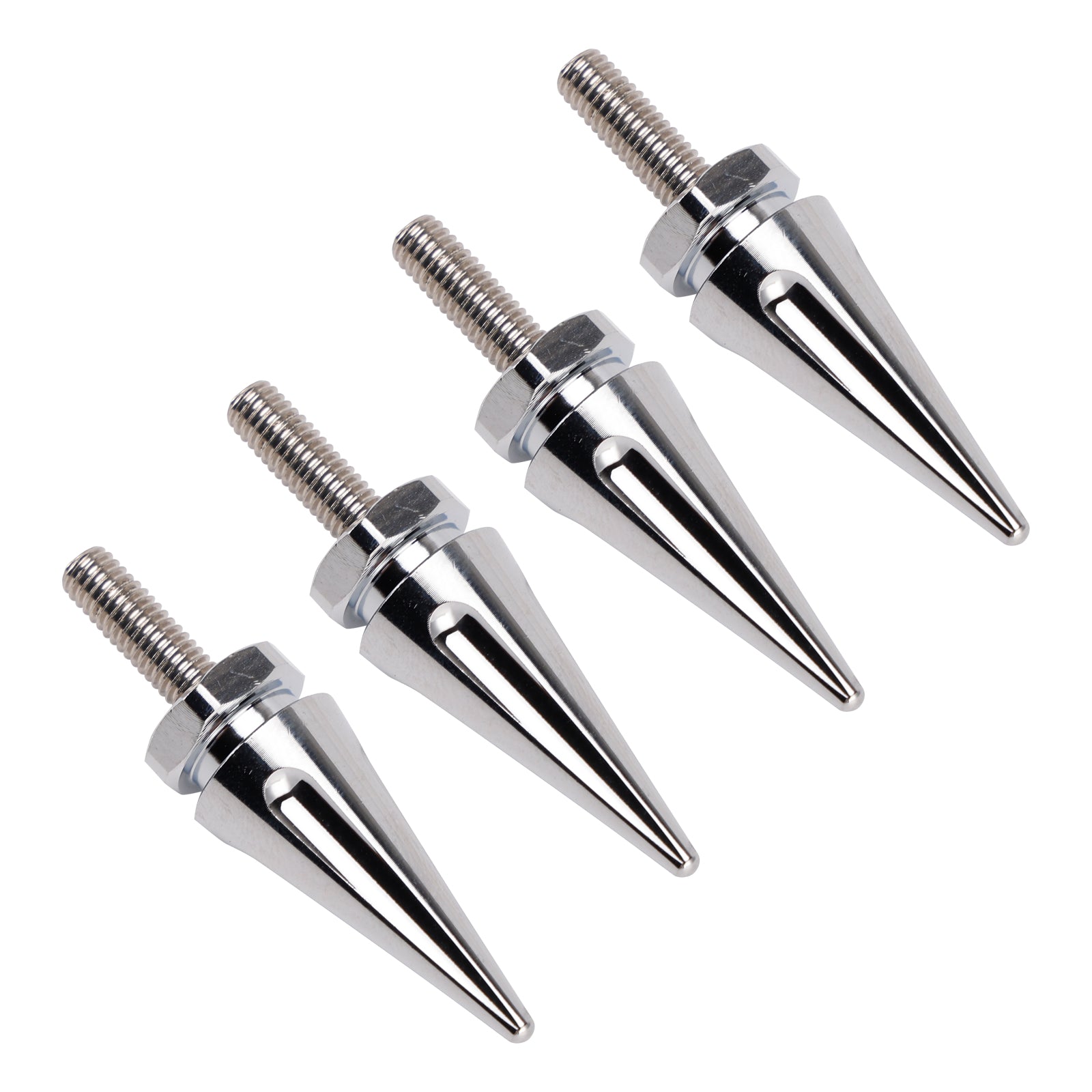 4x 2015–2025 Touring Road Glide FLTR Spike Windschutzscheiben-Verkleidungsschrauben Silber