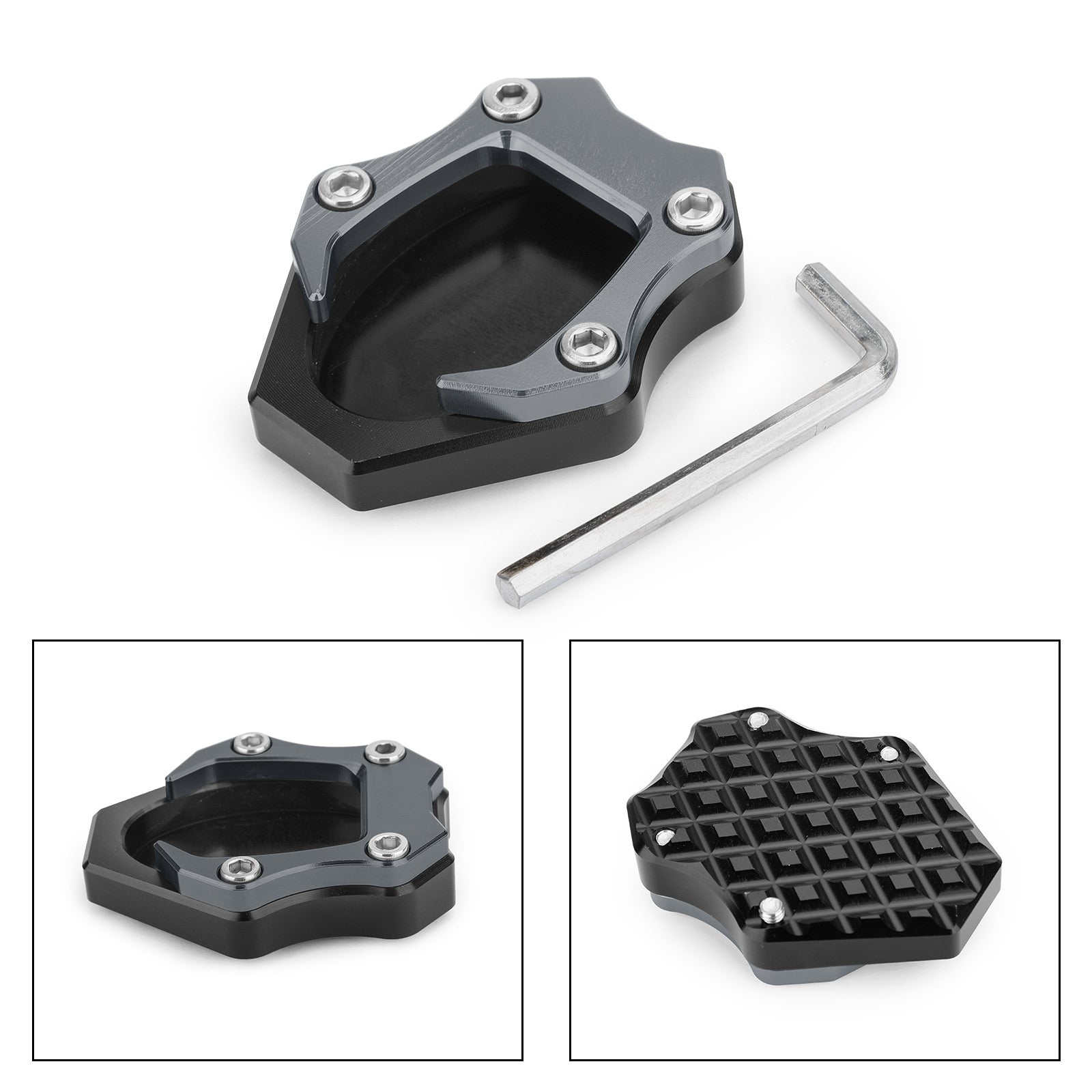 2018 Kawasaki 18 Ninja 400 250
Kickstand Side Stand Plate Extension Pad Titanium