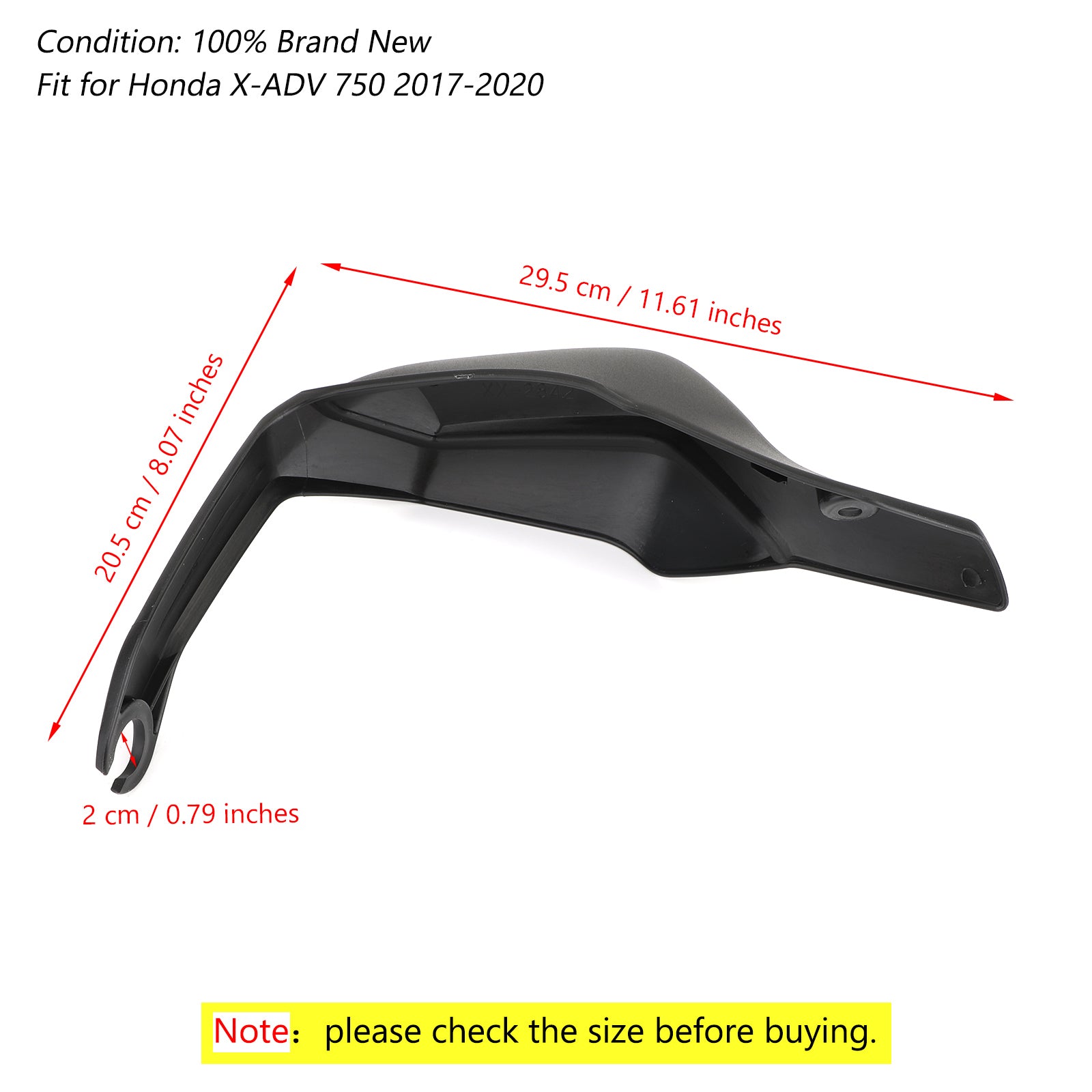 17-20 ホンダ X-ADV 750 ハンドガード ハンドルバー シェル プロテクター ブラック