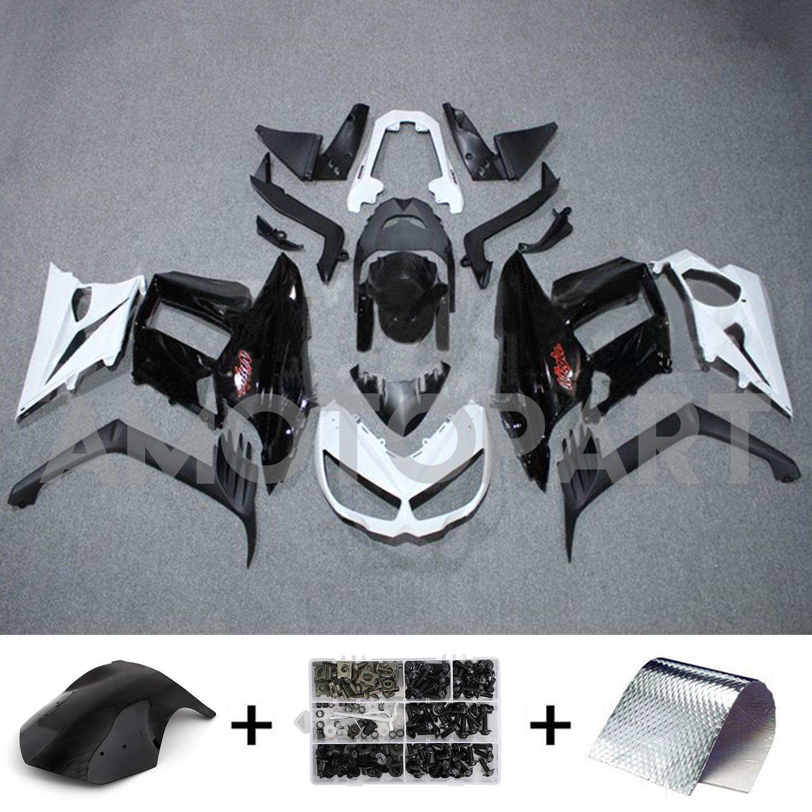 Amotopart 2010-2015 Z1000SX Kawasaki White&Black Fairing Kit