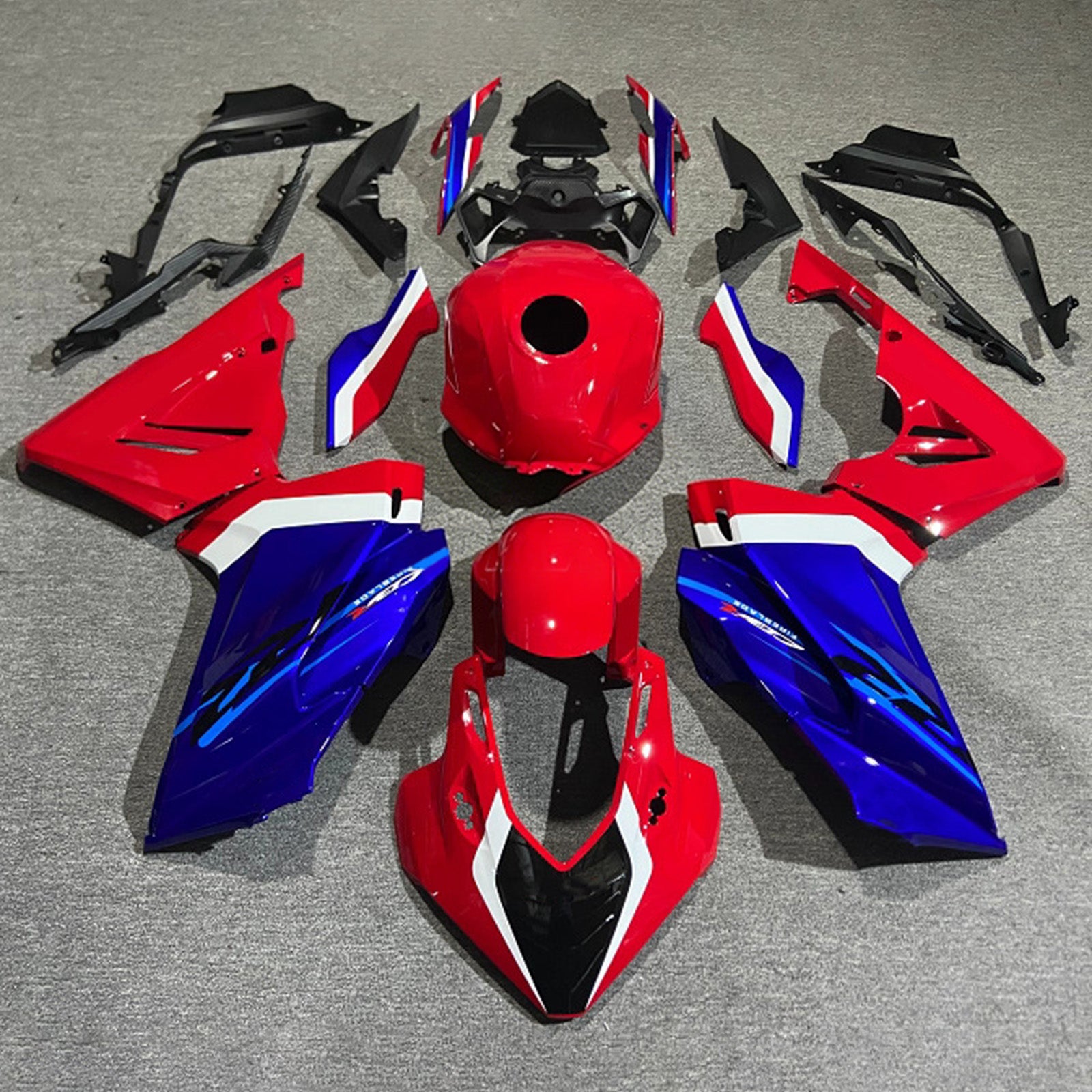 Amotopart 2024-2025 Honda CBR400R CBR500R Red/Blue Fairing Kit