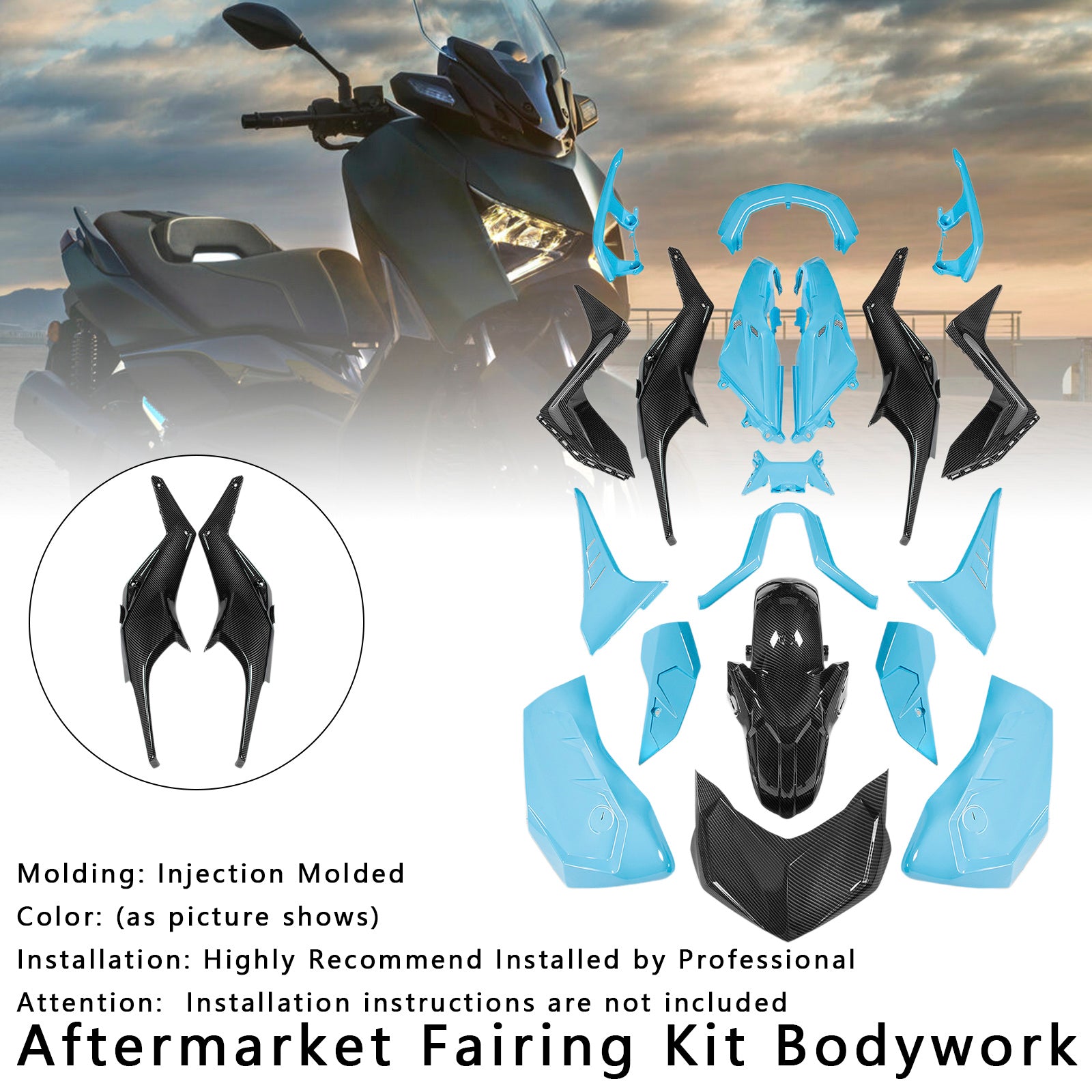 Amotopart 2023-2024 Yamaha X-MAX 300 Fairing Kit