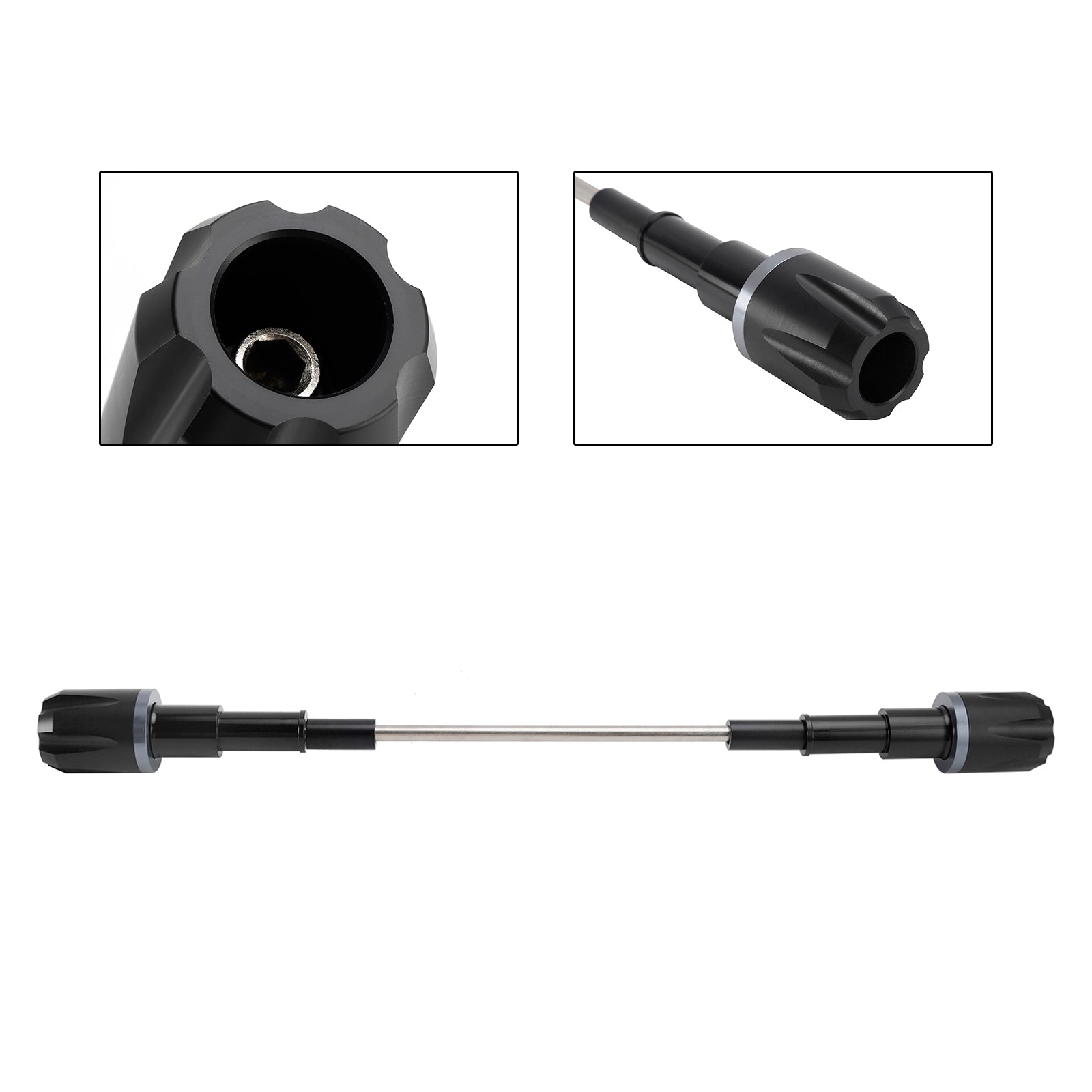 Du Cafe Racer Scrambler 800 Aluminum Frame Crash Slider Protection Gold Black