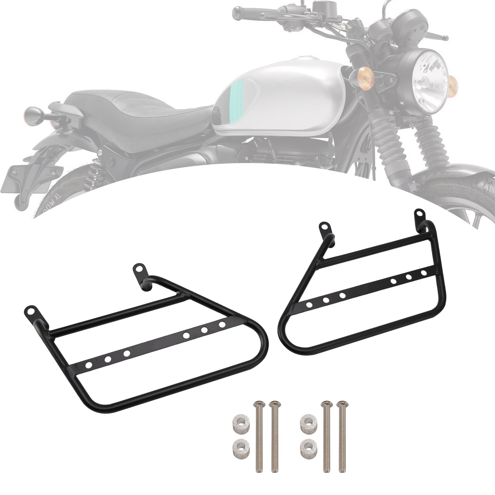 21-24 Meteor 350 Side Bag Racks Saddlebag Mounting Bracket Black Right