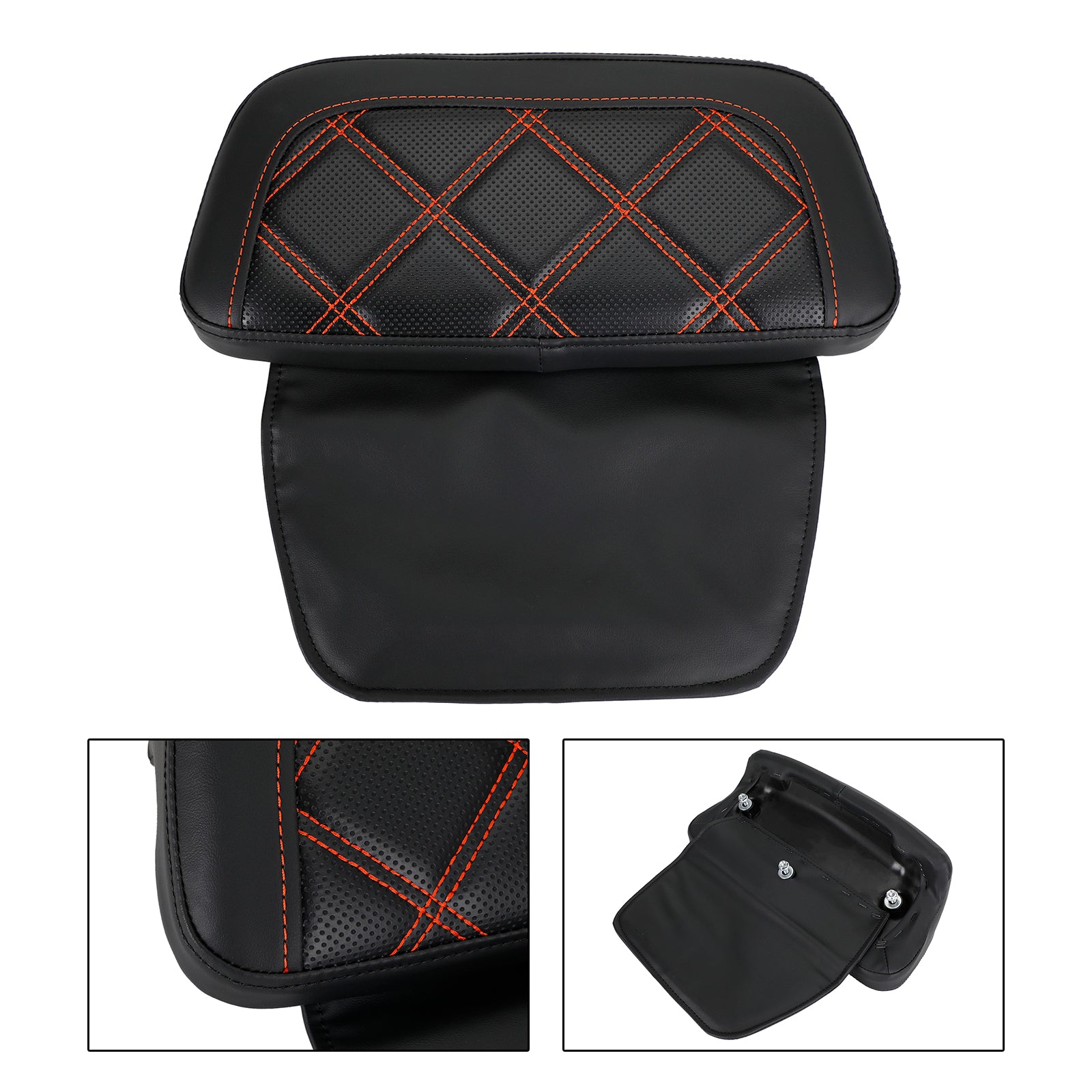 Chopped Pack Trunk Backrest Pad fit for Tour Pack Touring FL Road Glide 2014-Up