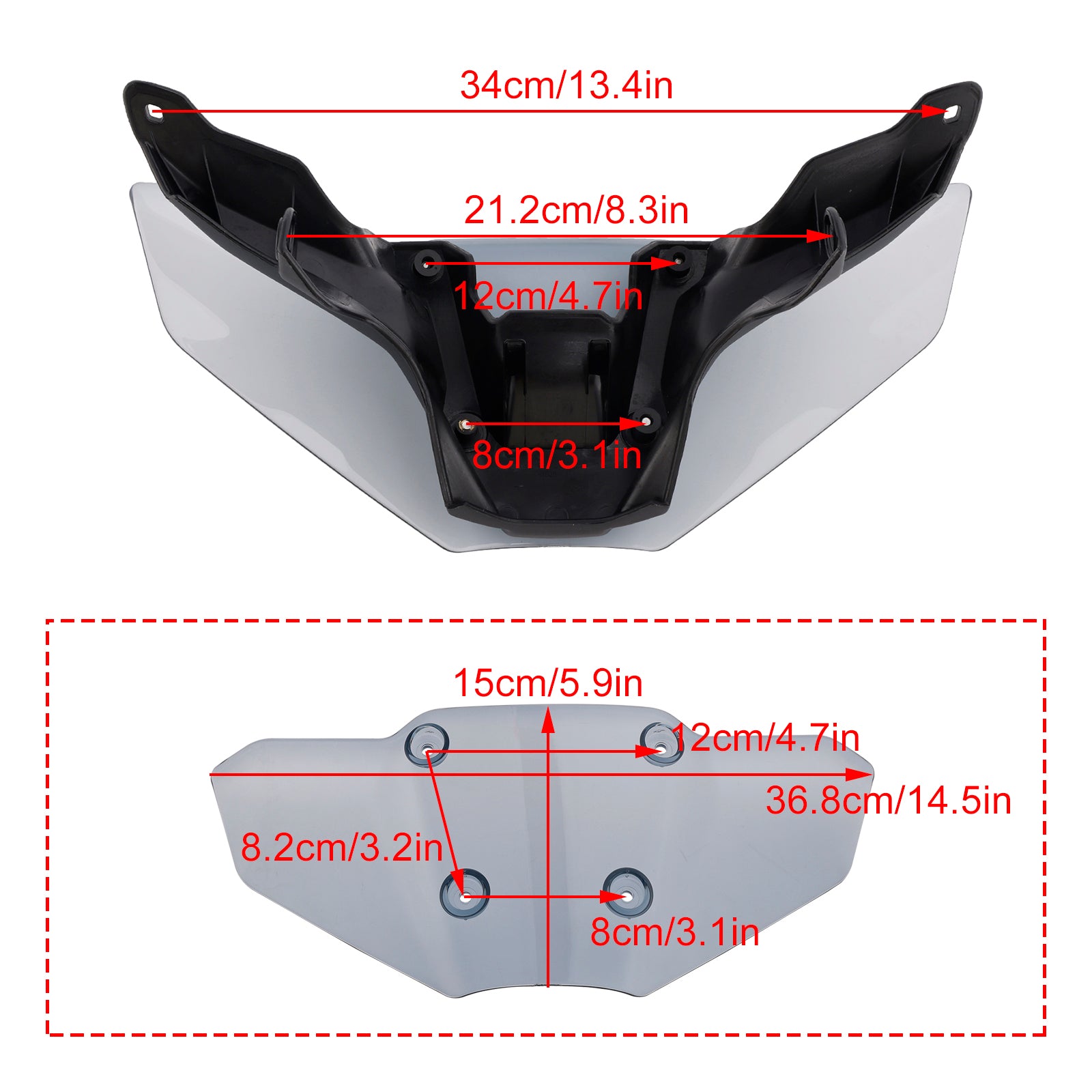 YAMAHA MT-09/SP 2024-2025 ABS MOTORCESCHILT RUTSHIELD RUTSCREEN