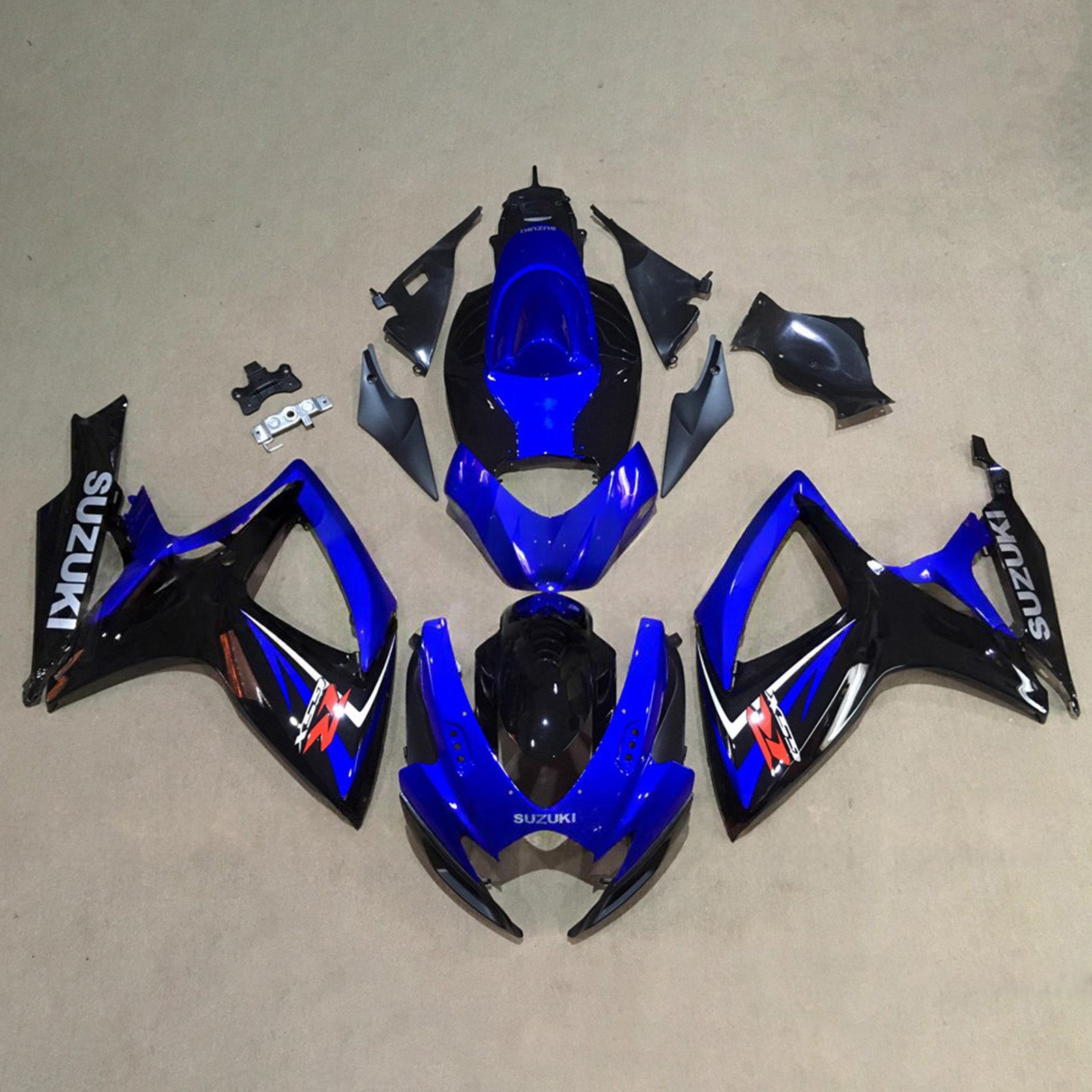 Amotopart 2006-2007 Suzuki GSXR 600/750 Blue Black Fairing Kit