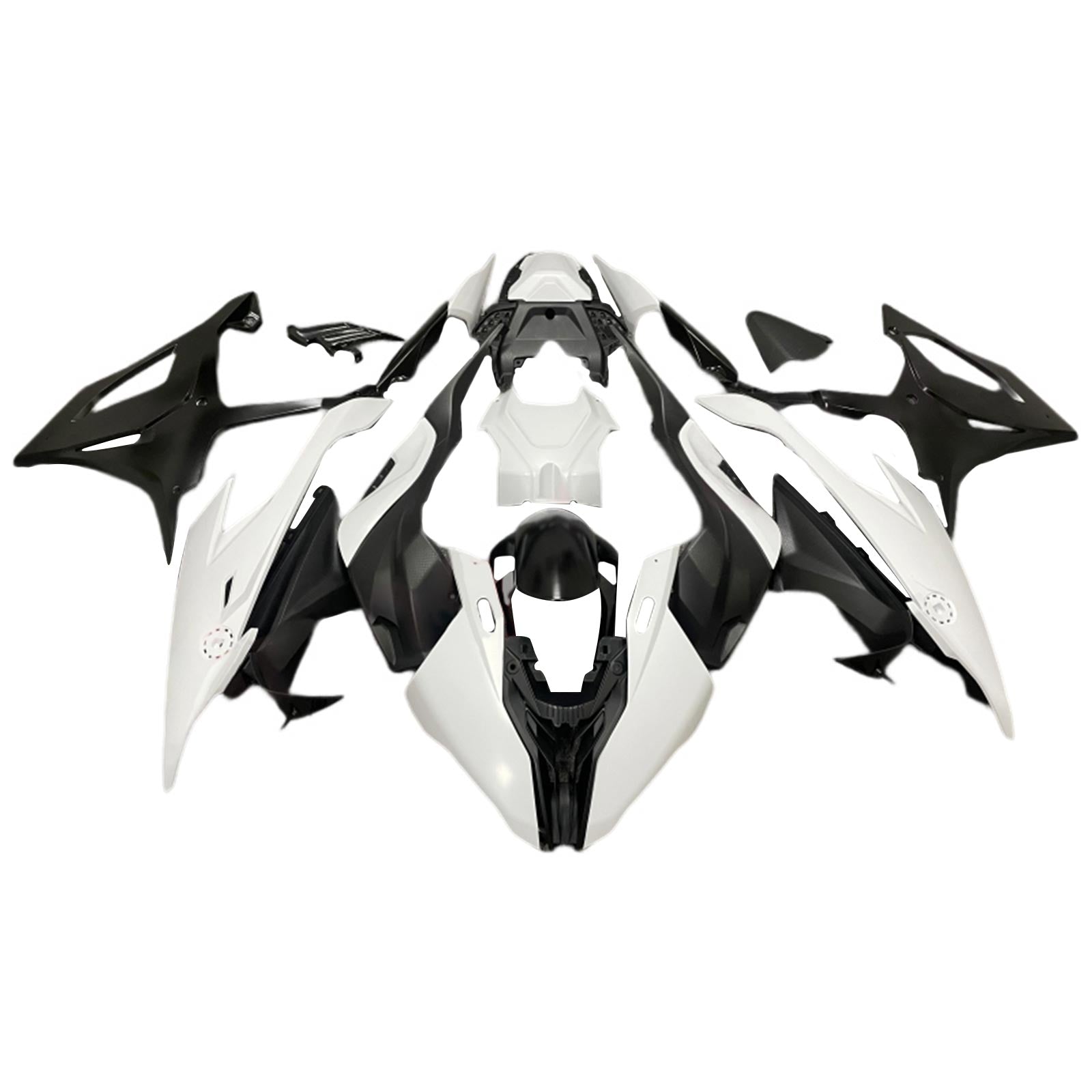 Kit de carenado Amotopart BMW S1000RR 2019-2022 blanco y negro