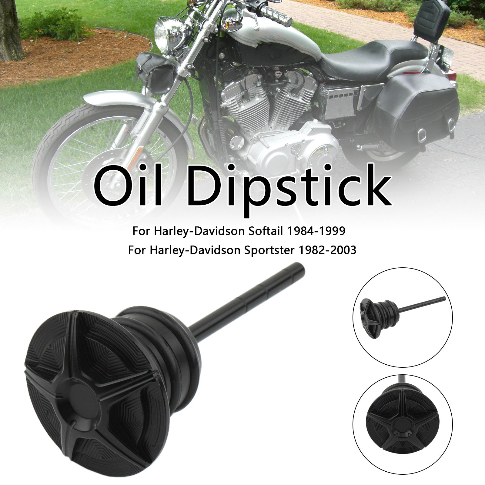 Softail 84-99 Sportster 82-03 Oil Dipstick Tank Cap Plug