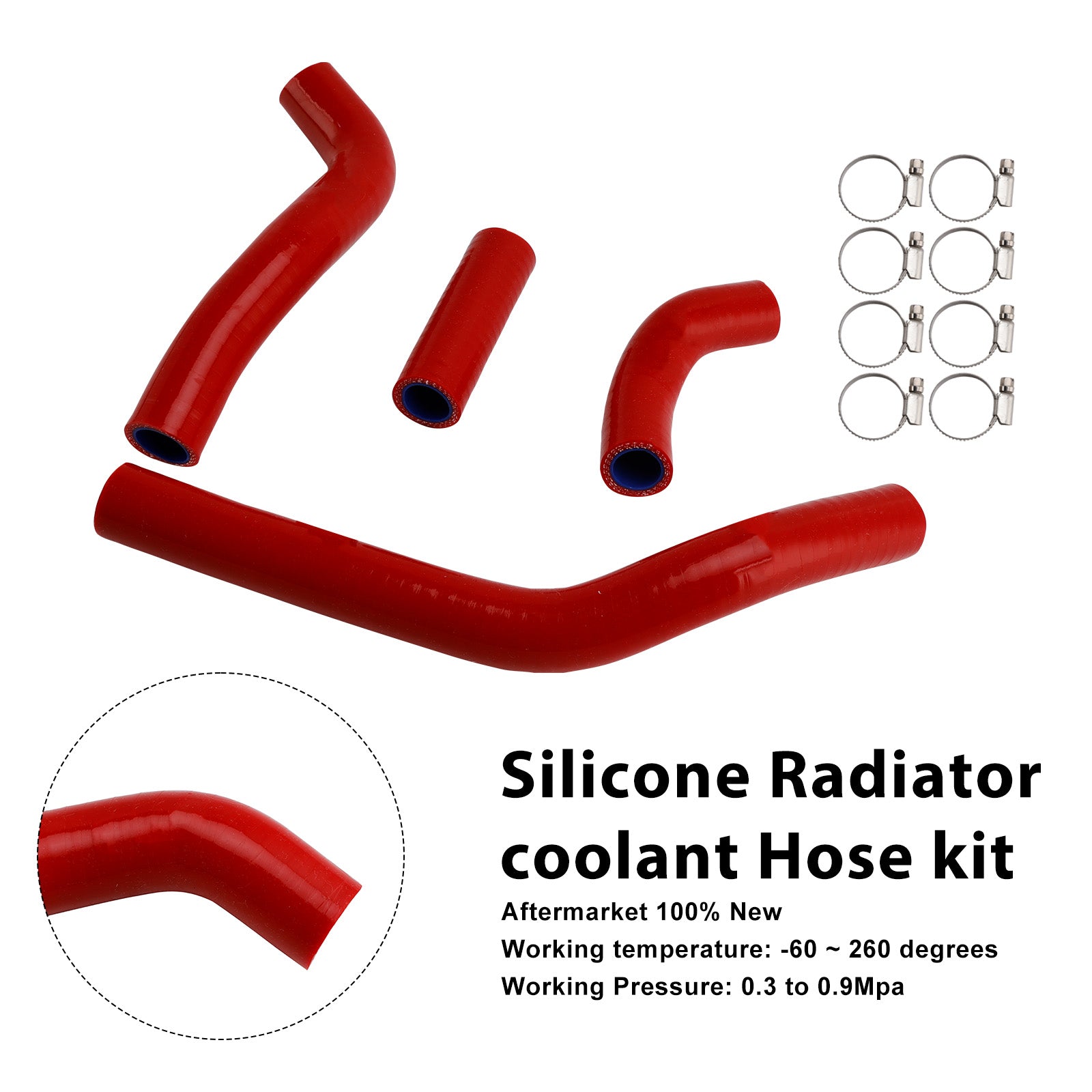 Honda CRF450R RX RWE 21-25 Silicone Radiator coolant Hose kit