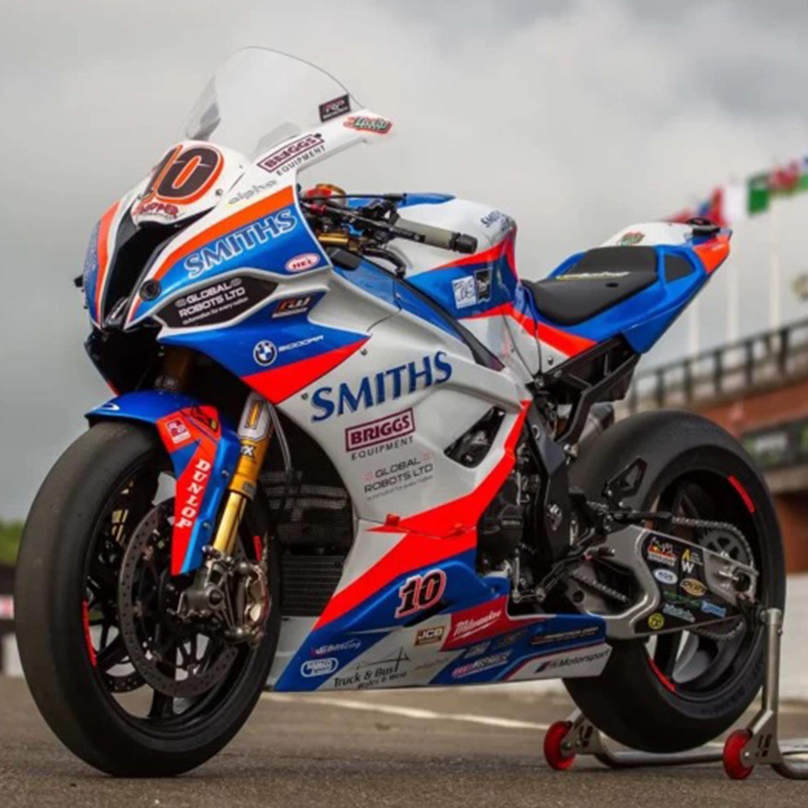 Kit de carenado Amotopart BMW S1000RR 2019-2022 azul y rojo Style4