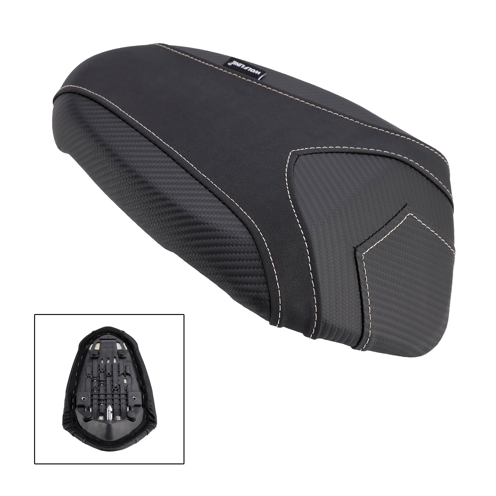 Triumph Street Triple 765 S R 19-24 Rear Passenger Seat Pillion Saddle Flat Black