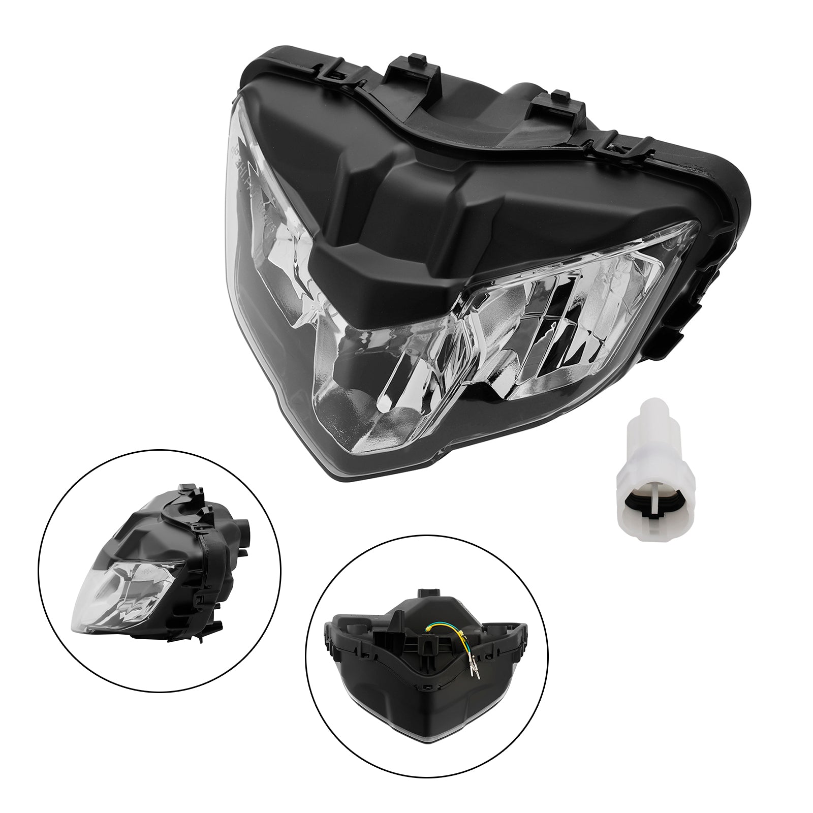 Protezione per fari anteriori con griglia per fari anteriori per Yamaha Y15ZR V2 2019-2021 Fumo