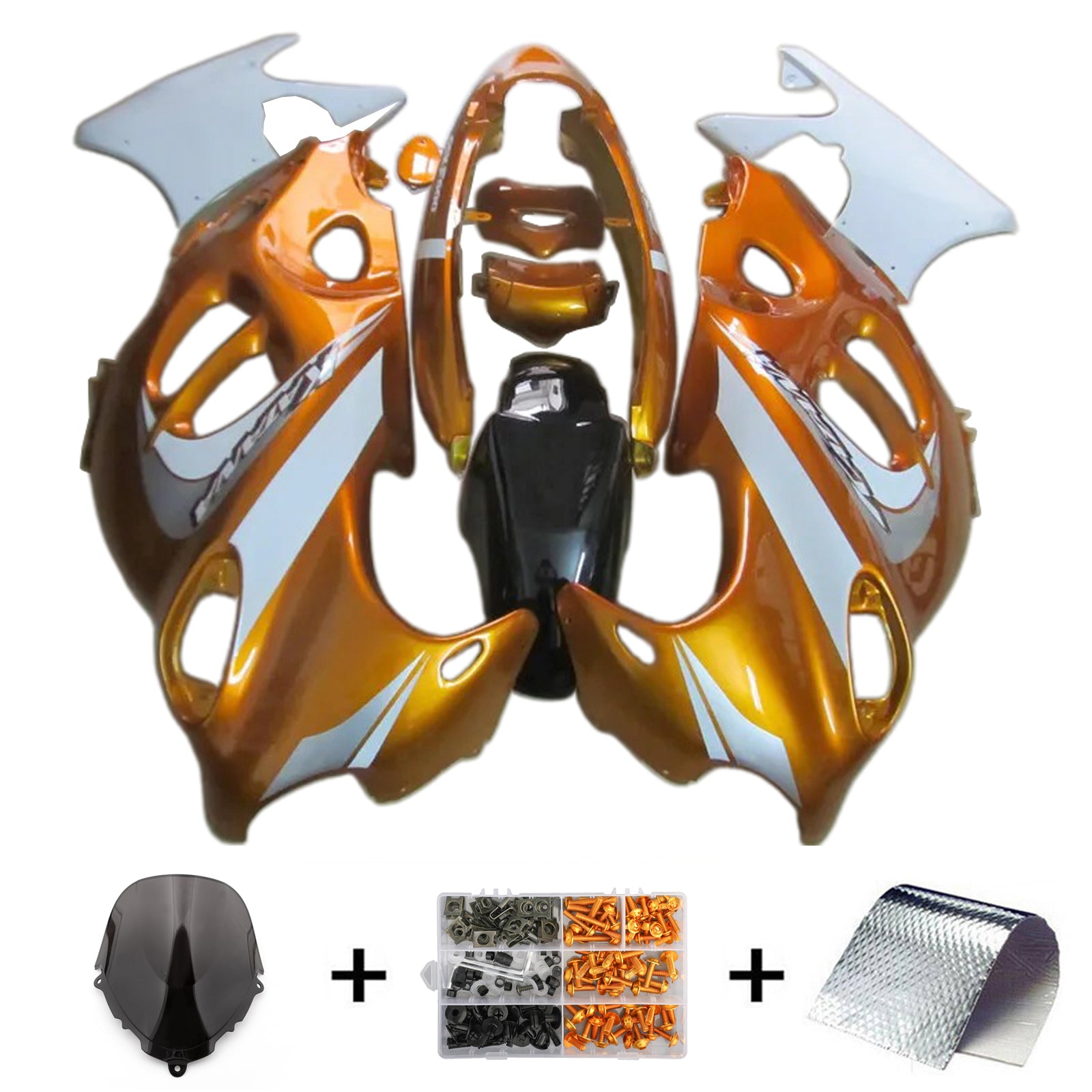 Amotopart 2003-2006 Suzuki Katana GSX600F GSX750F Orange&White Fairing Kit