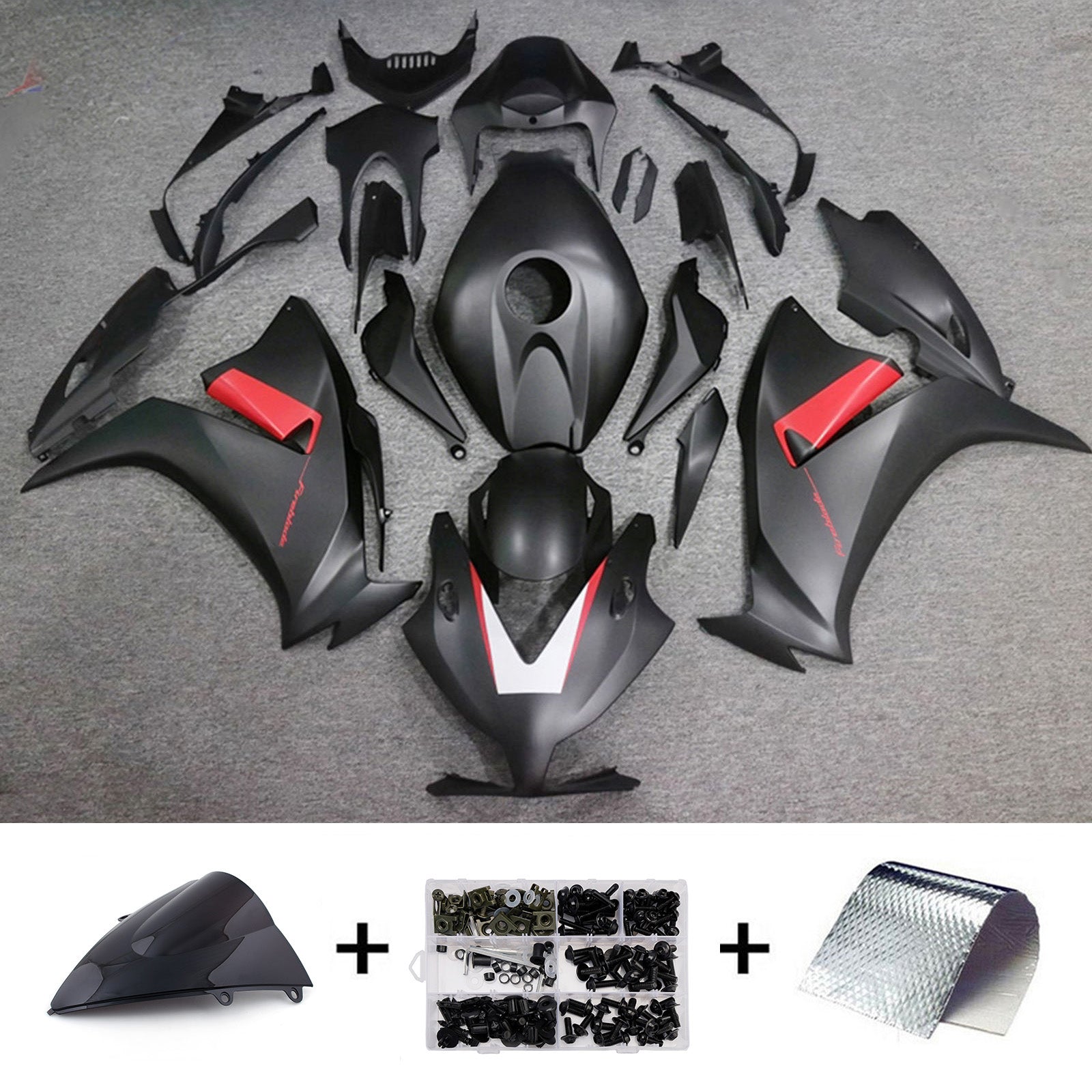 Amotopart 2012-2016 Honda CBR1000RR Matt Black Fairing Kit