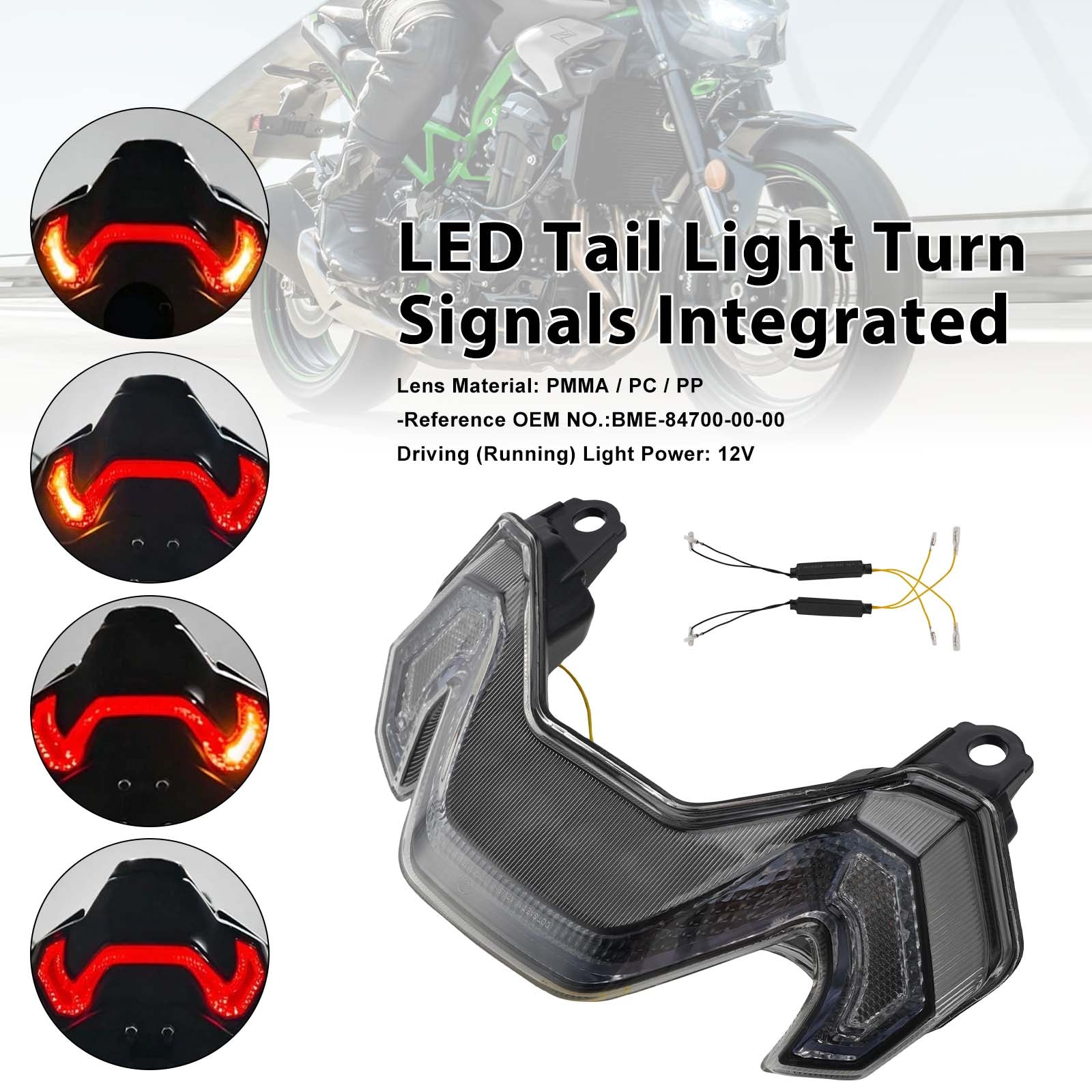 2025-2026 KAWASAKI Z900 Z900SE LED koncové světlo směrovky integrované