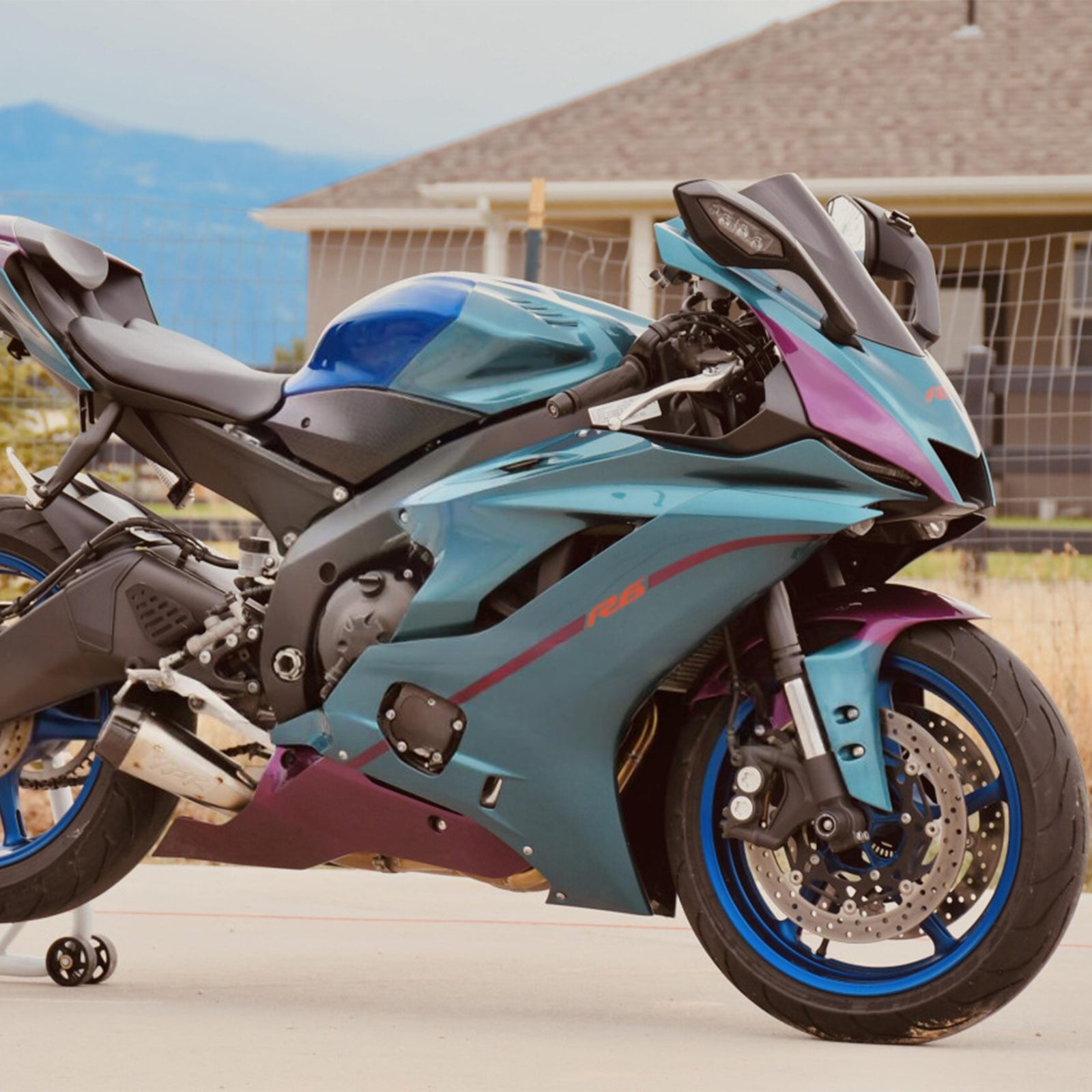 Amotopart 2017-2023 Yamaha YZF-R6 Blue Purple Fairing Kit