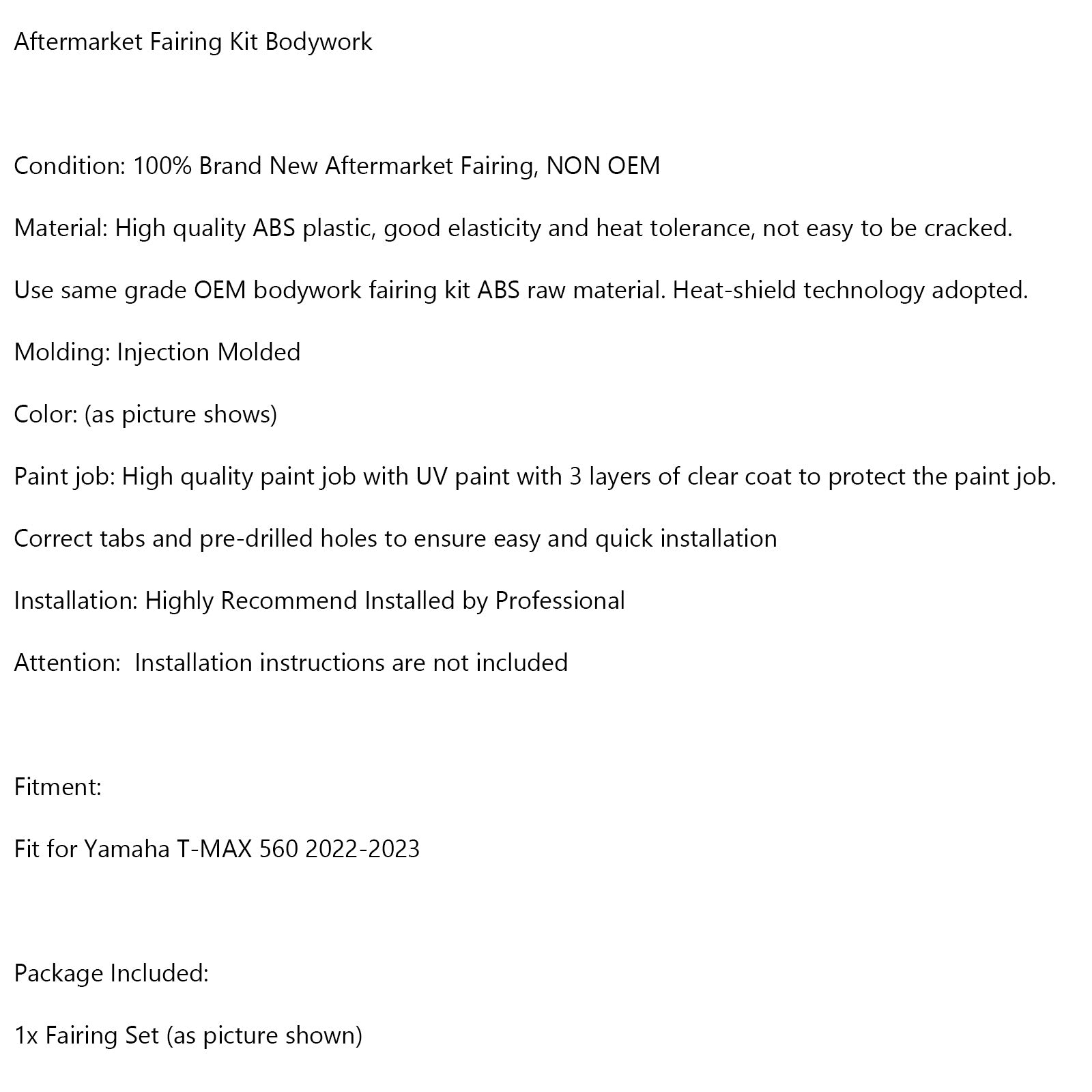 Amotopart 22-24 Yamaha T-Max 560 Abzugskit Sammlung