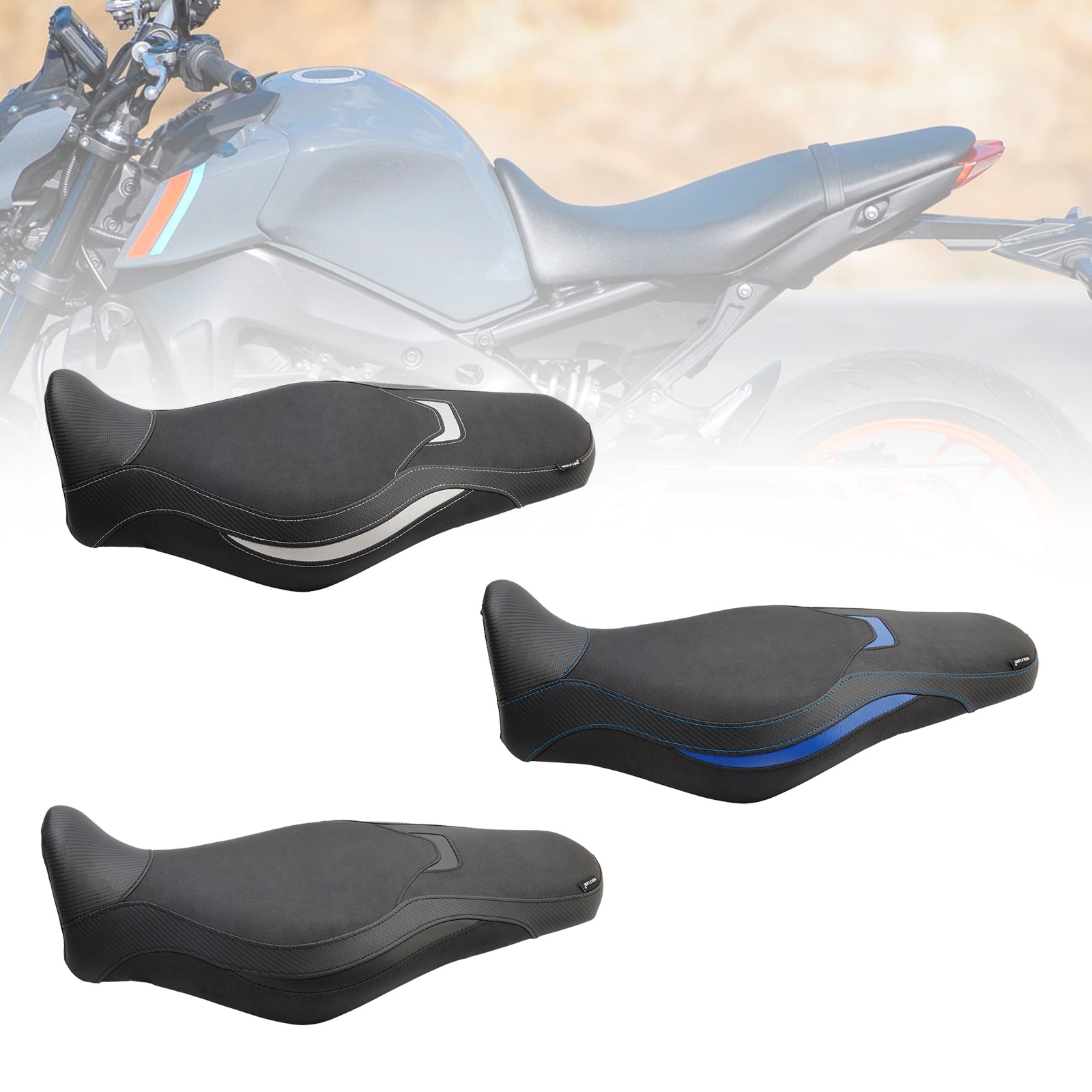 21-23 Yamaha Mt-09 Mt-09Sp Rider Passenger Seat Front Rear Cushion Gray