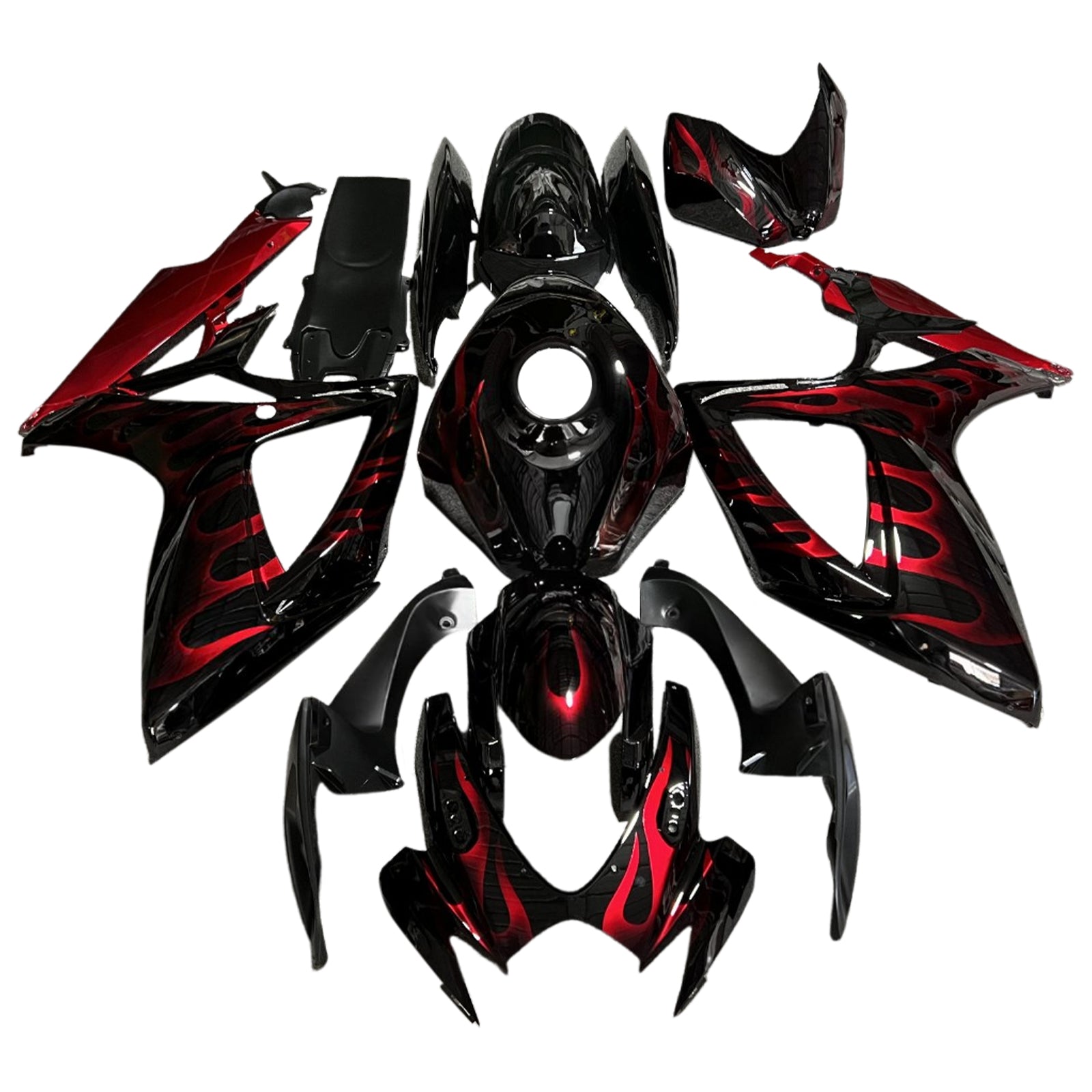 Amotopart 2006-2007 Suzuki GSXR 600/750 Schwarzes Rotverkleidungskit