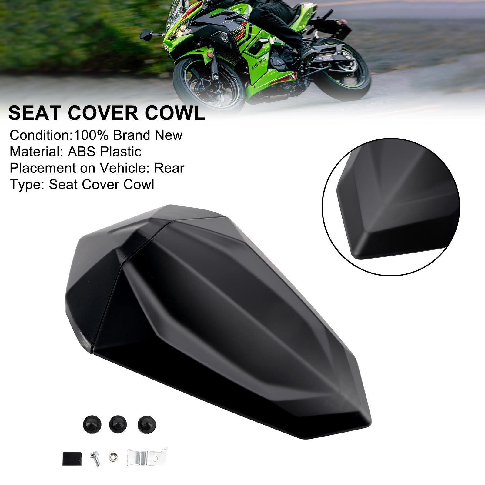 24-25 Kawasaki Ninja 500 EX500R Z500 Tail Rear Seat Fairing Cowl