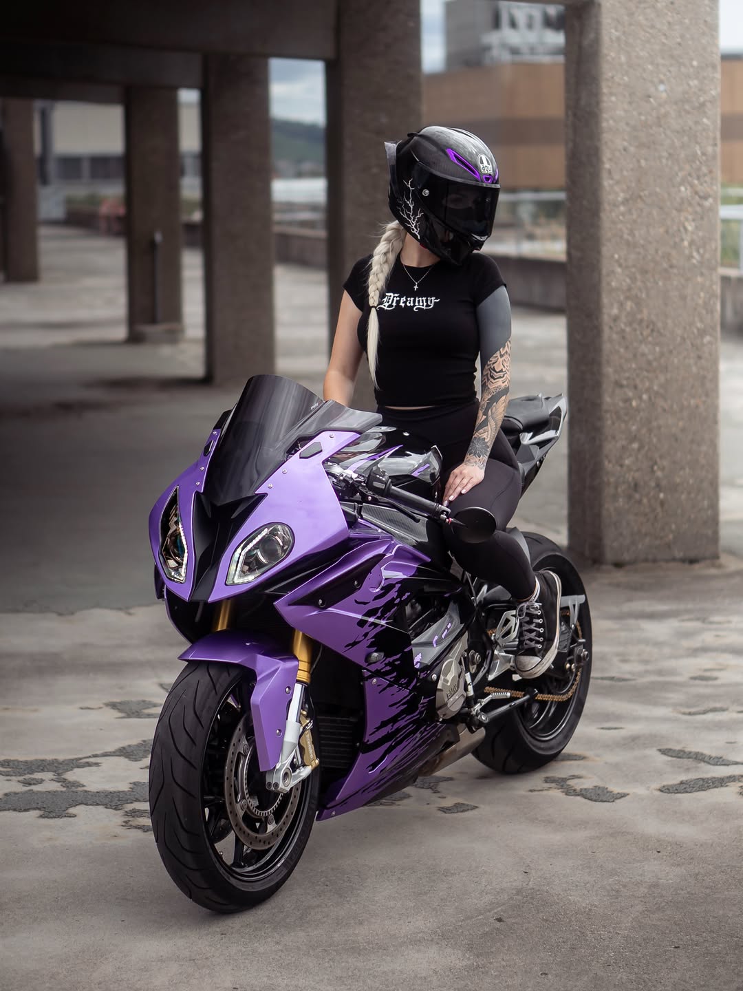 Amotopart 2017-2018 BMW S1000RR Purple Black Fairing Kit