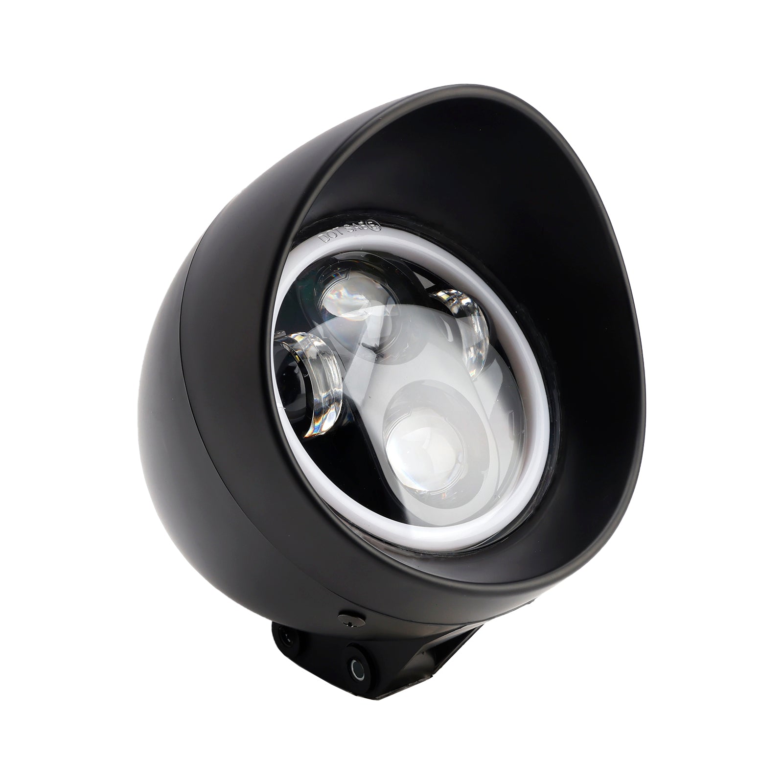 Motorcycle Universal Chrome 5.75" Headlight Lamp Spotlight 4-Bulbs