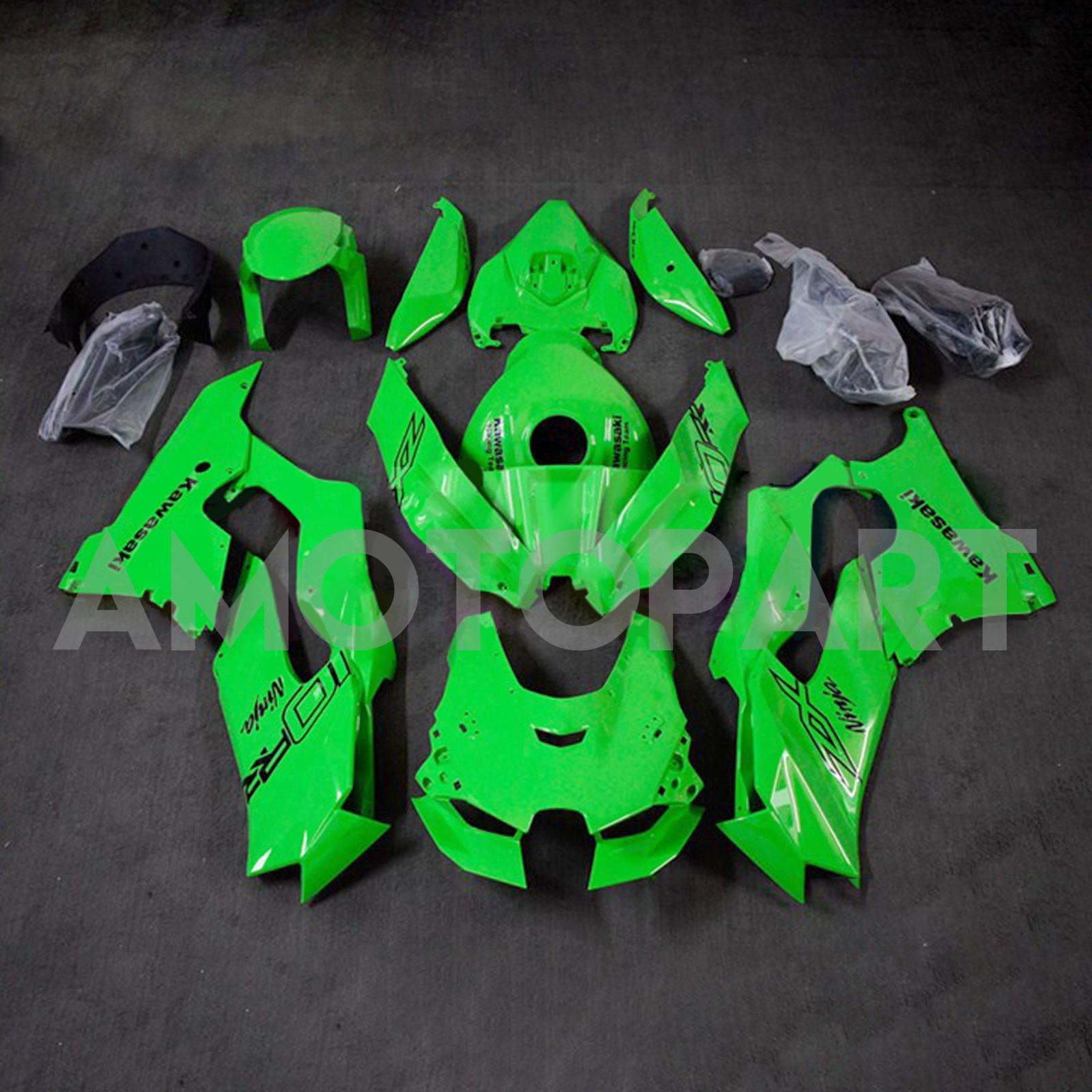 Amotopart 2021-2025 ZX-10R ZX-10RR Kawasaki Green Fairing Kit
