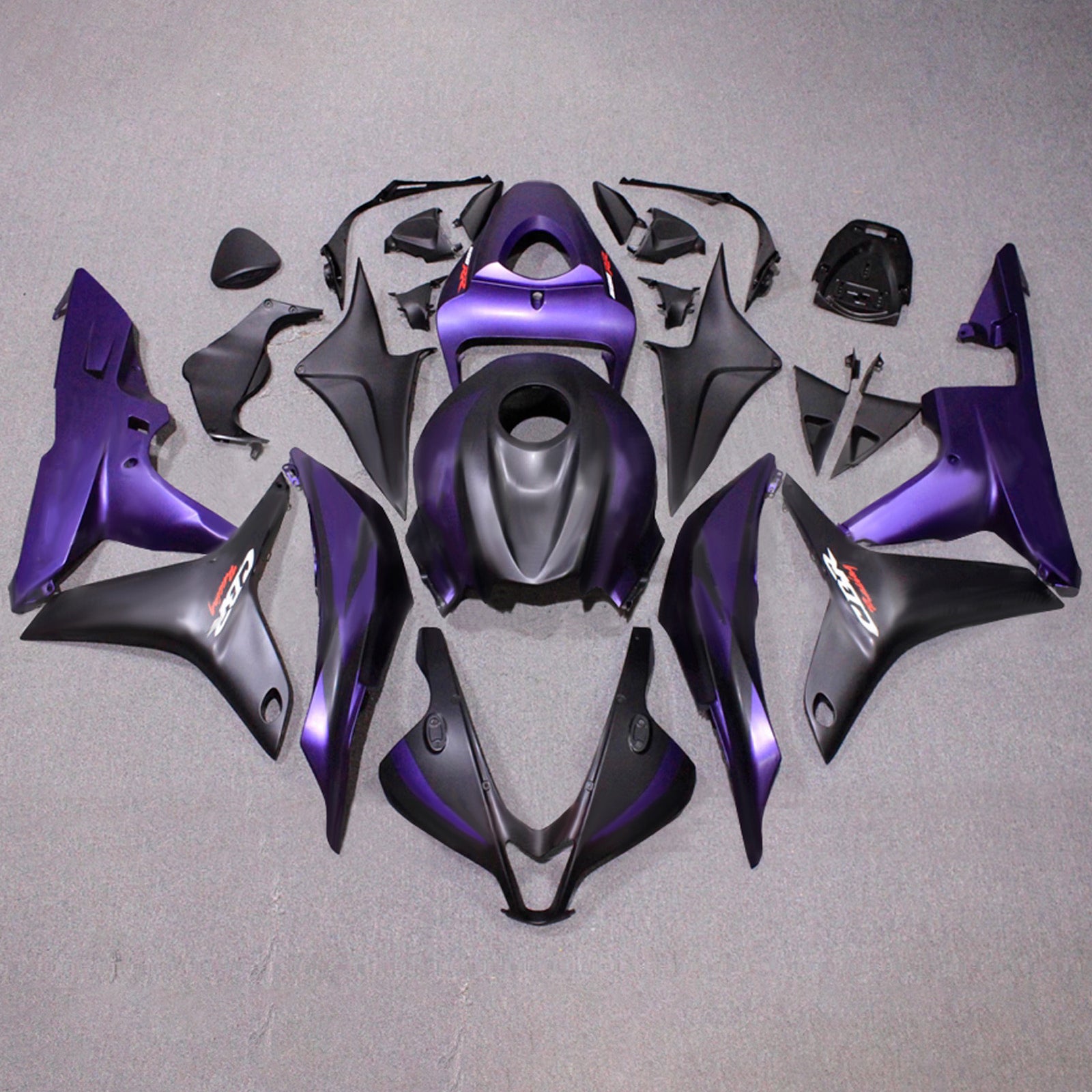 Amotopart 2007-2008 Honda CBR600RR Purple Black Fairing Kit