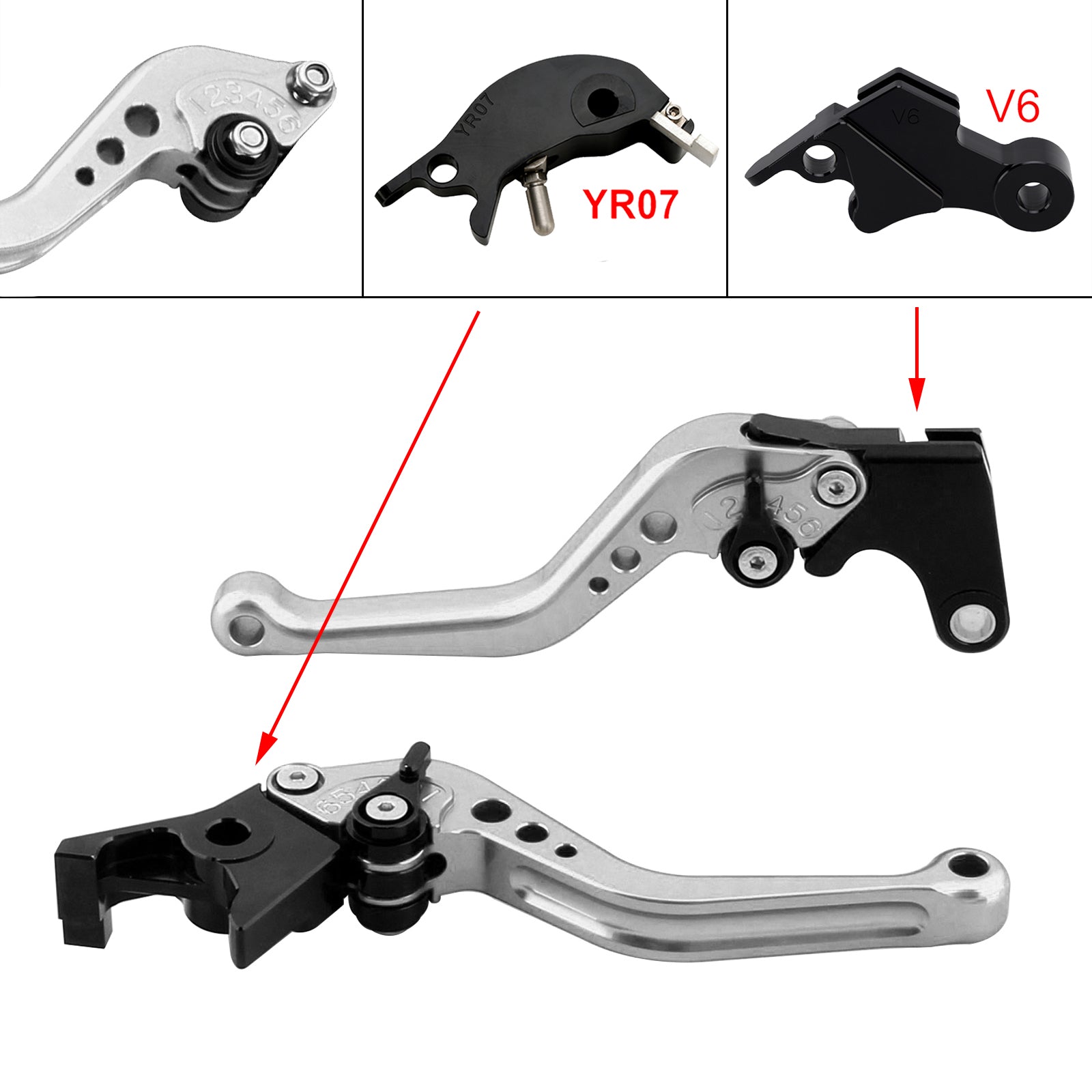 24–25 Yamaha XSR900 XSR900GP MT-09 MT-09SP NEU Kurzkupplungs-Bremshebel