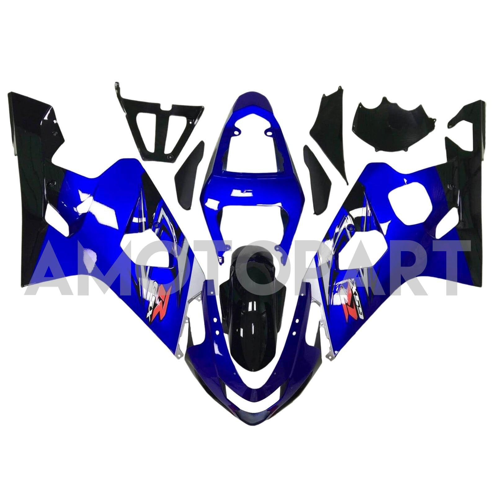 Amotopart 2004-2005 K4 GSXR 600/750 Suzuki Blue&Black Style5 Fairing Kit