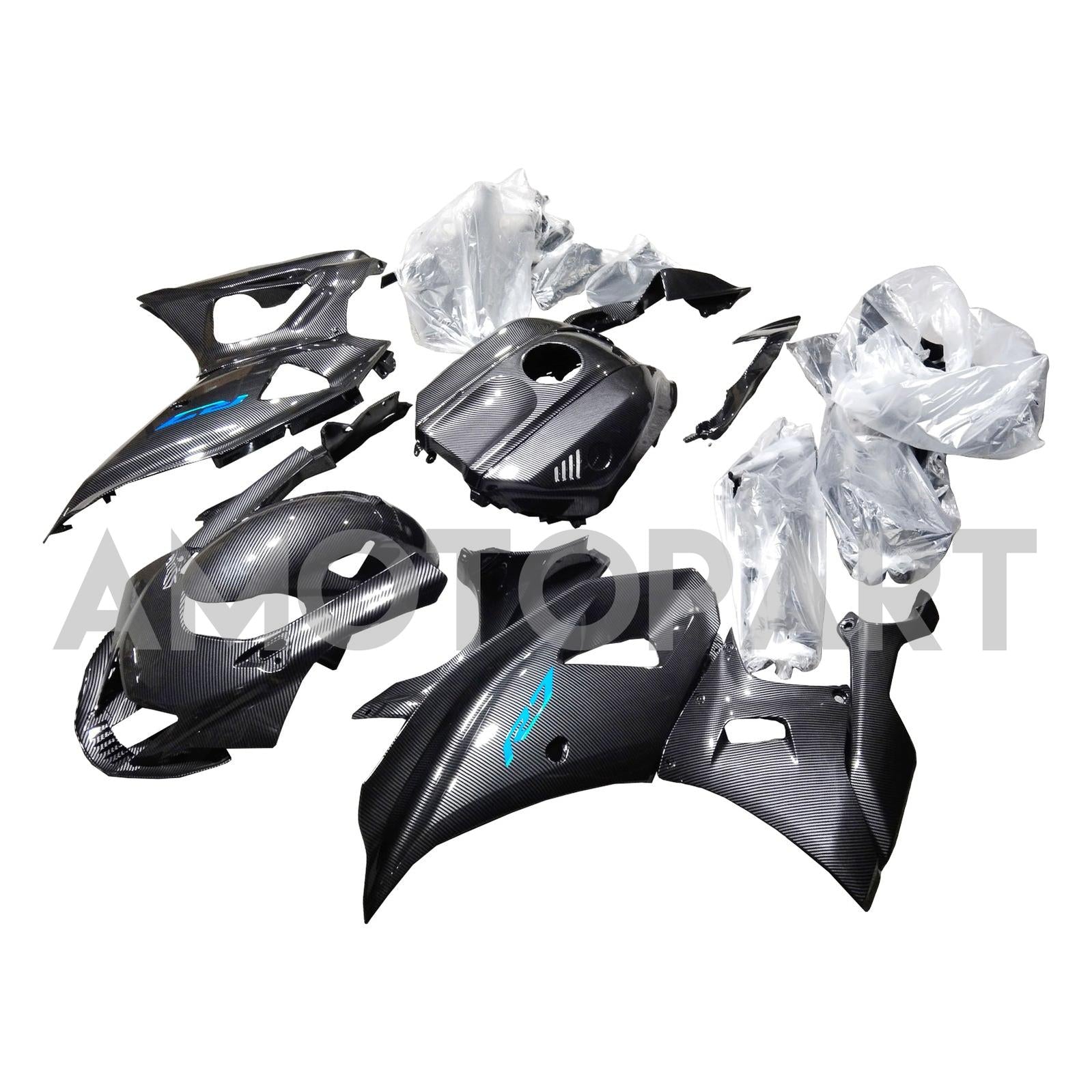 Amotopart 2021-2025 Yamaha YZF-R7 Black Fairing Kit