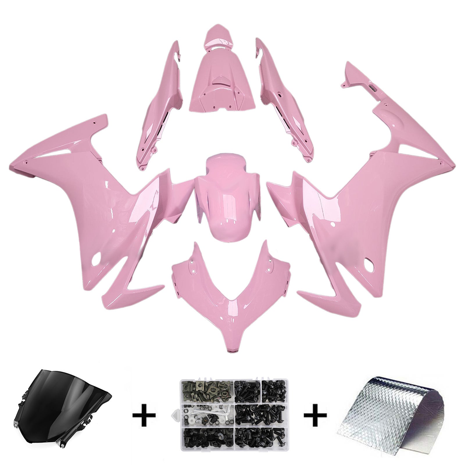 Amotopart 2013-2015 Honda CBR500R Pink Fairing Kit