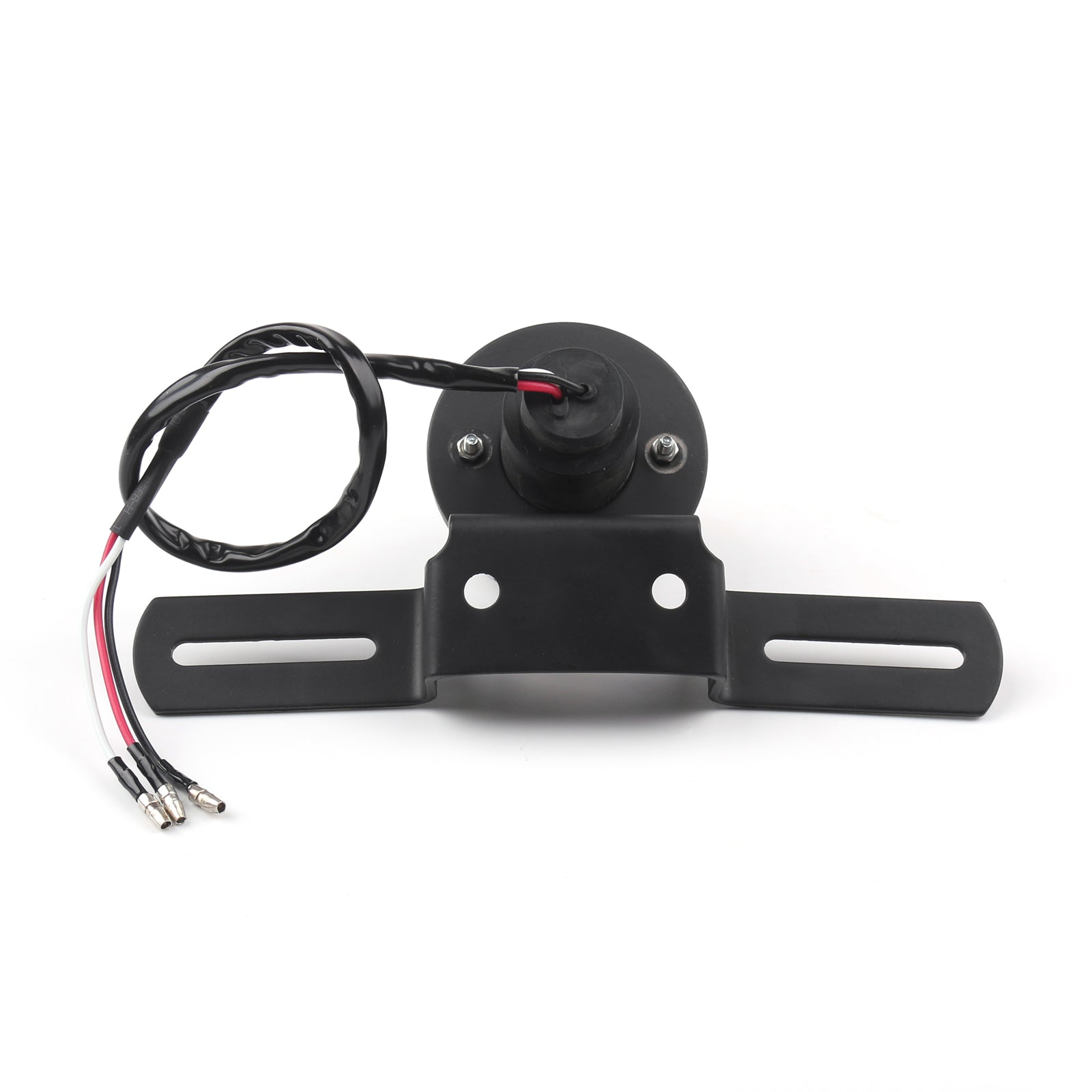 LED Flame Fire Rear Tail light Brake Light For Cafe Racer Bobber Chrome