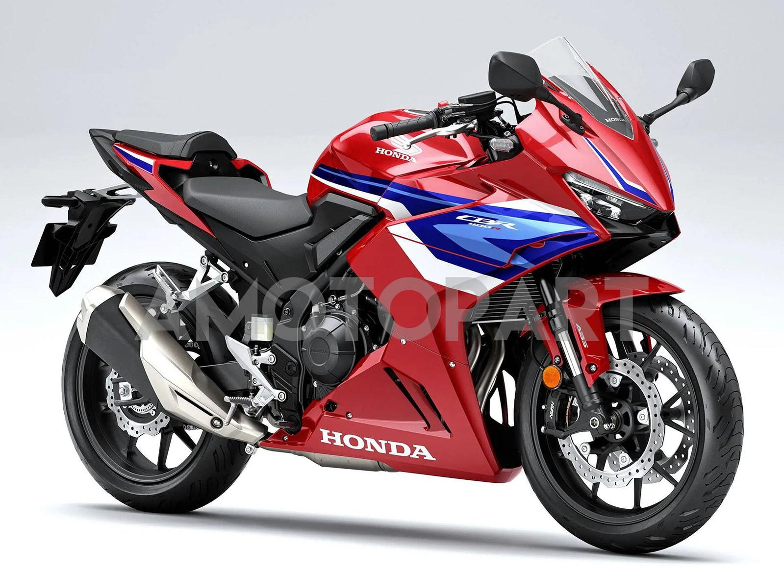 Amotopart 2024-2025 Honda CBR500R CBR400R Kit carenatura blu rosso