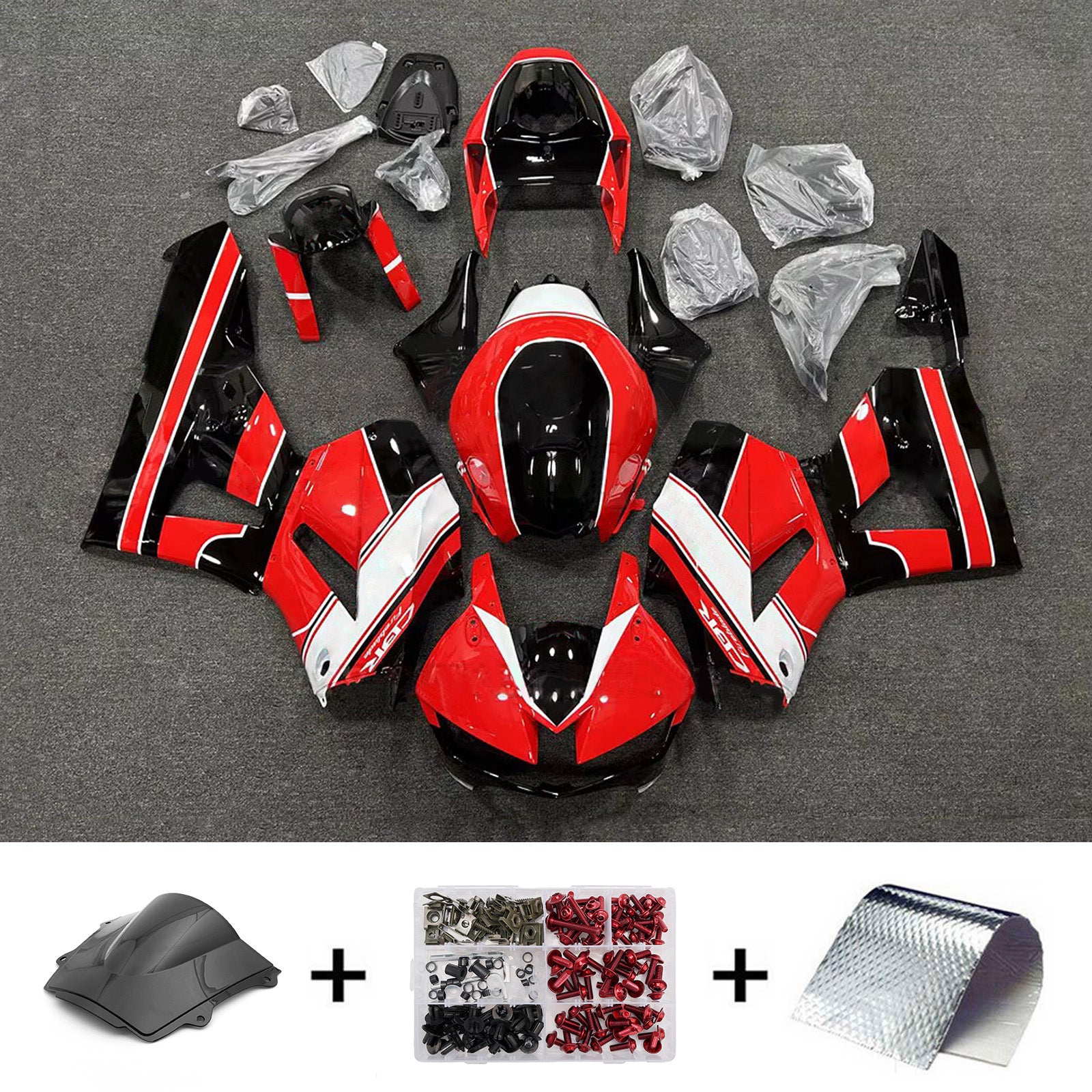 Amotopart 13-26 US ver. & 13-23 European ver. Honda CBR600RR Red Black White Fairing Kit