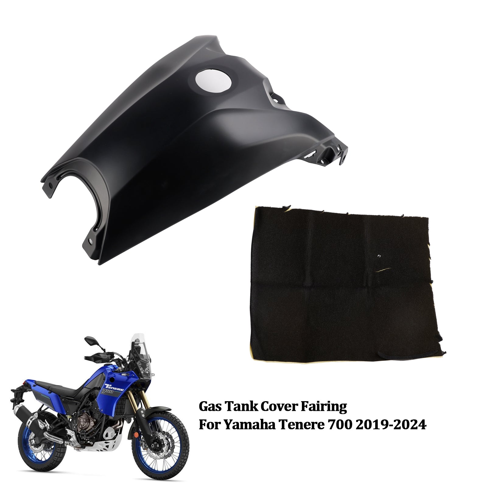 2019-2024 Yamaha Tenere 700 Tanque de gasolina Protetor de carenagem de tanque de gasolina