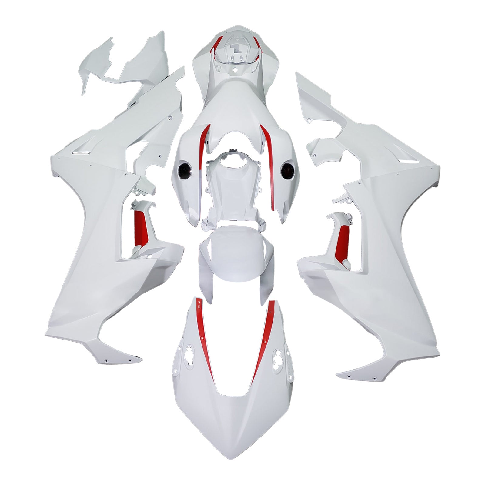 Amotopart 2017-2025 Honda CBR1000RR White Red Line Fairing Kit