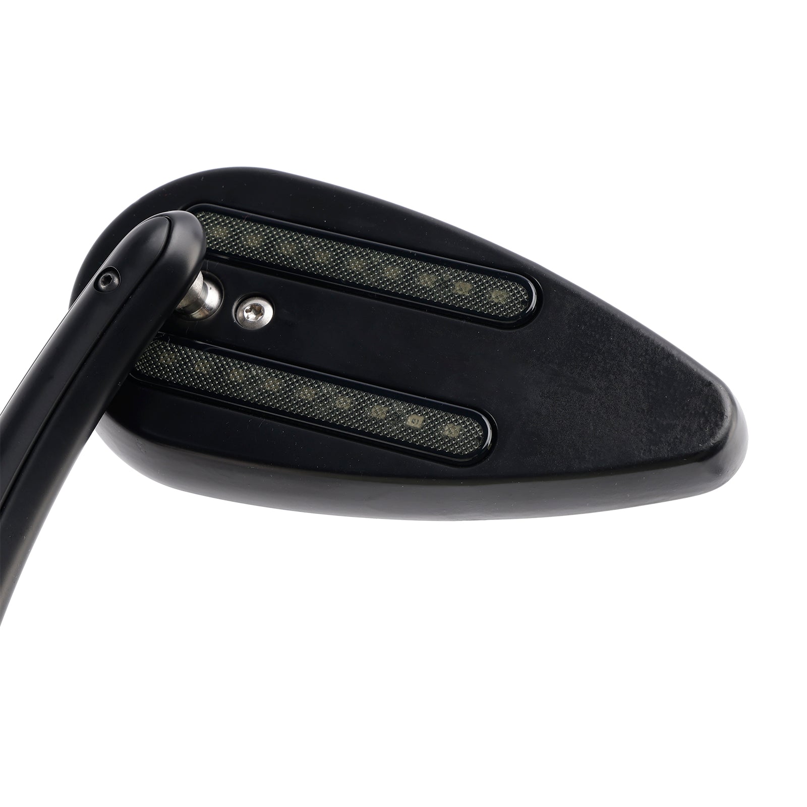 Touring Softail Dyna Rocker Aluminum Black Custom LED Turn Signal Mirrors