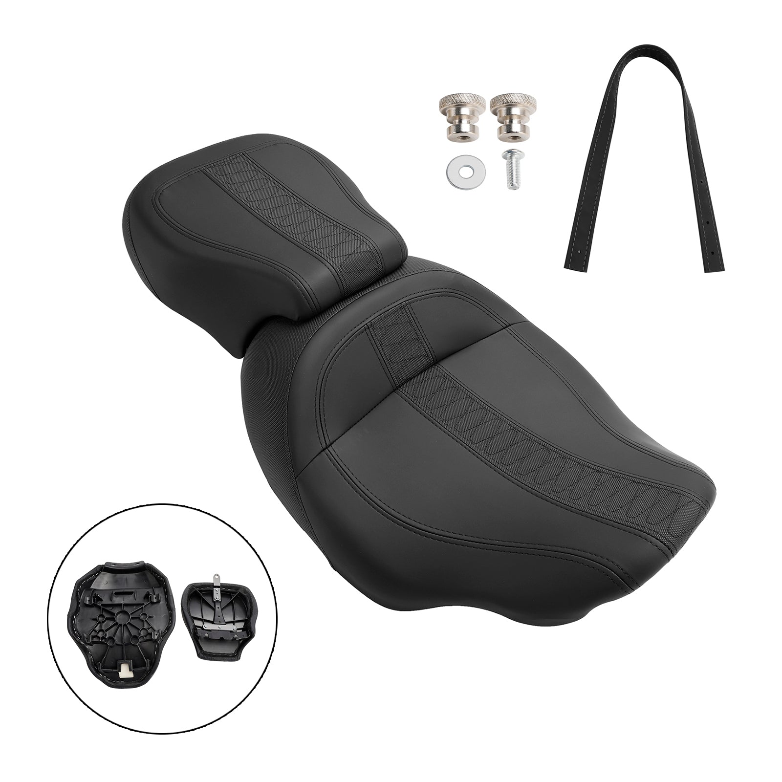 23-24 Touring Cvo Glide Complete Cushion Rider Passenger Seat Orange