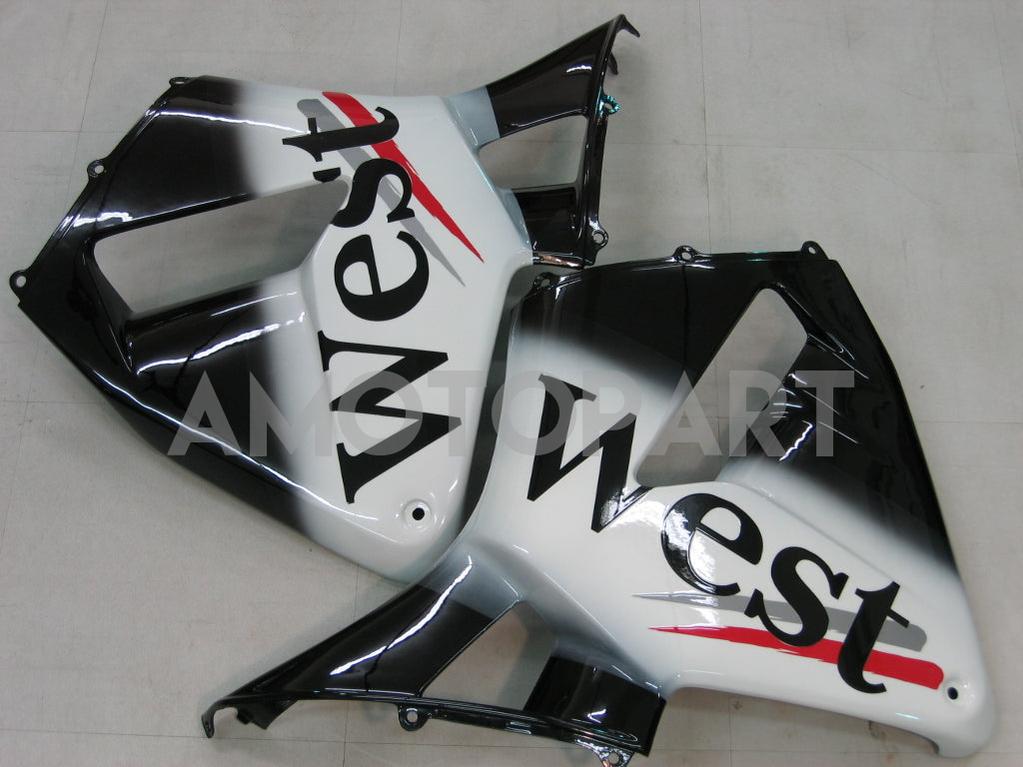 Amotopart 2005-2006 Honda CBR600RR Black & White Style 1 Fairing Kit