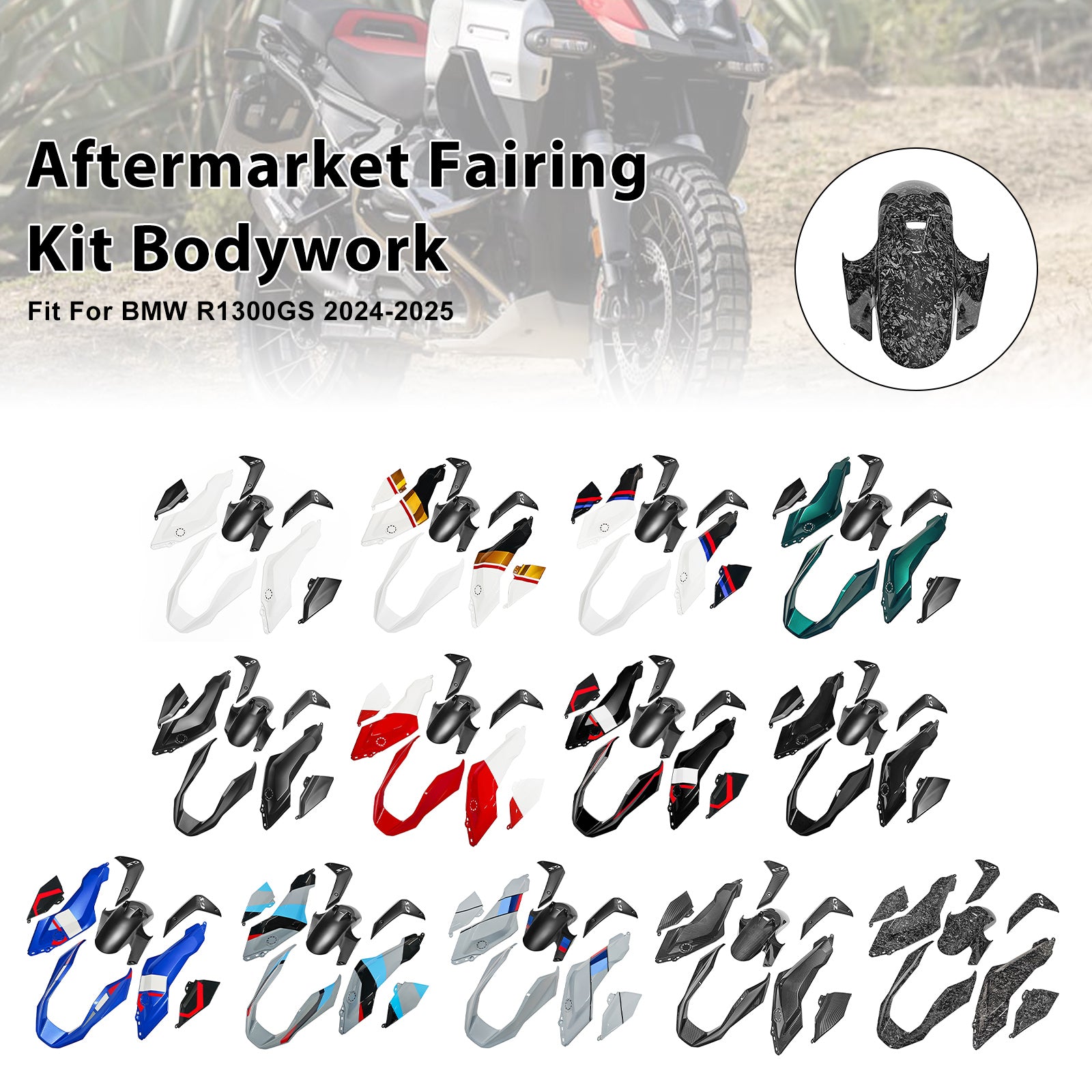 Amotopart 2024-2025 BMW R1300GS Collection Fairing Kit