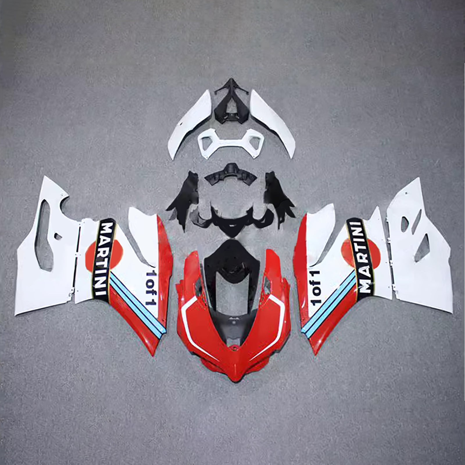 Amotopart 2012-2015 Ducati 1199/899 Glossy White Red Fairing Kit