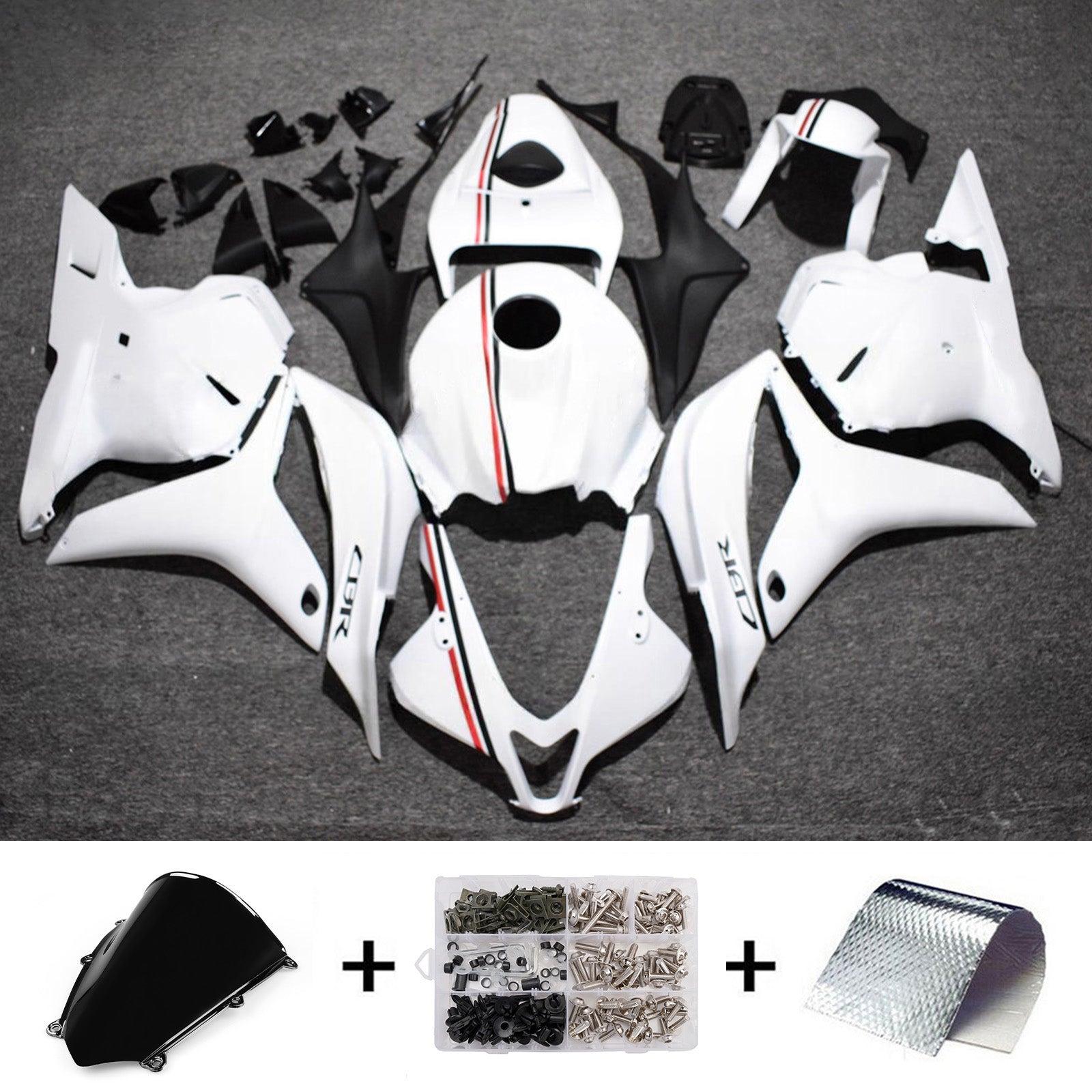 Amotopart 2009-2012 Honda CBR600RR witte kuipset