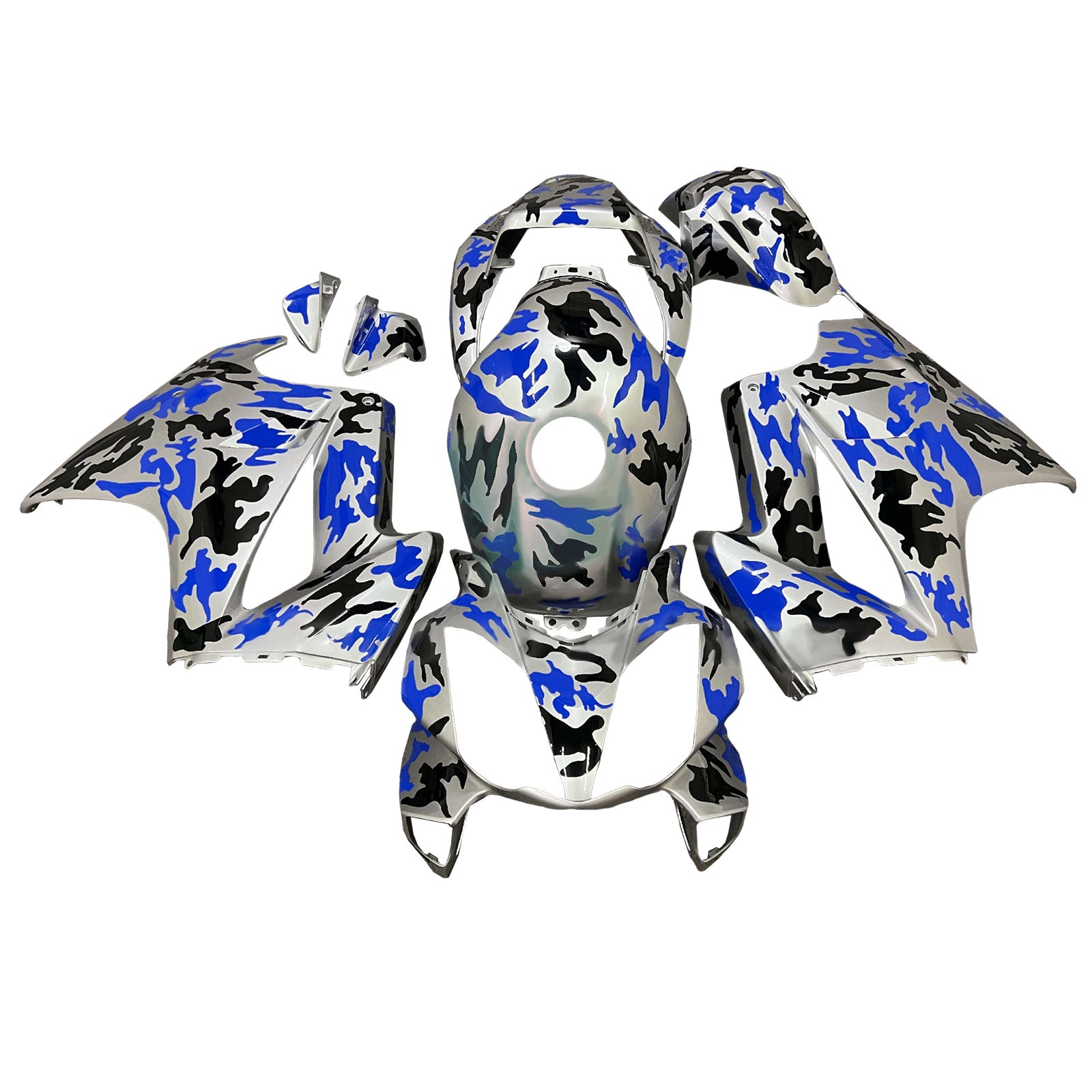 Amotopart 2002-2012 Honda VFR800 Silber Schwarzblau Abzugskit