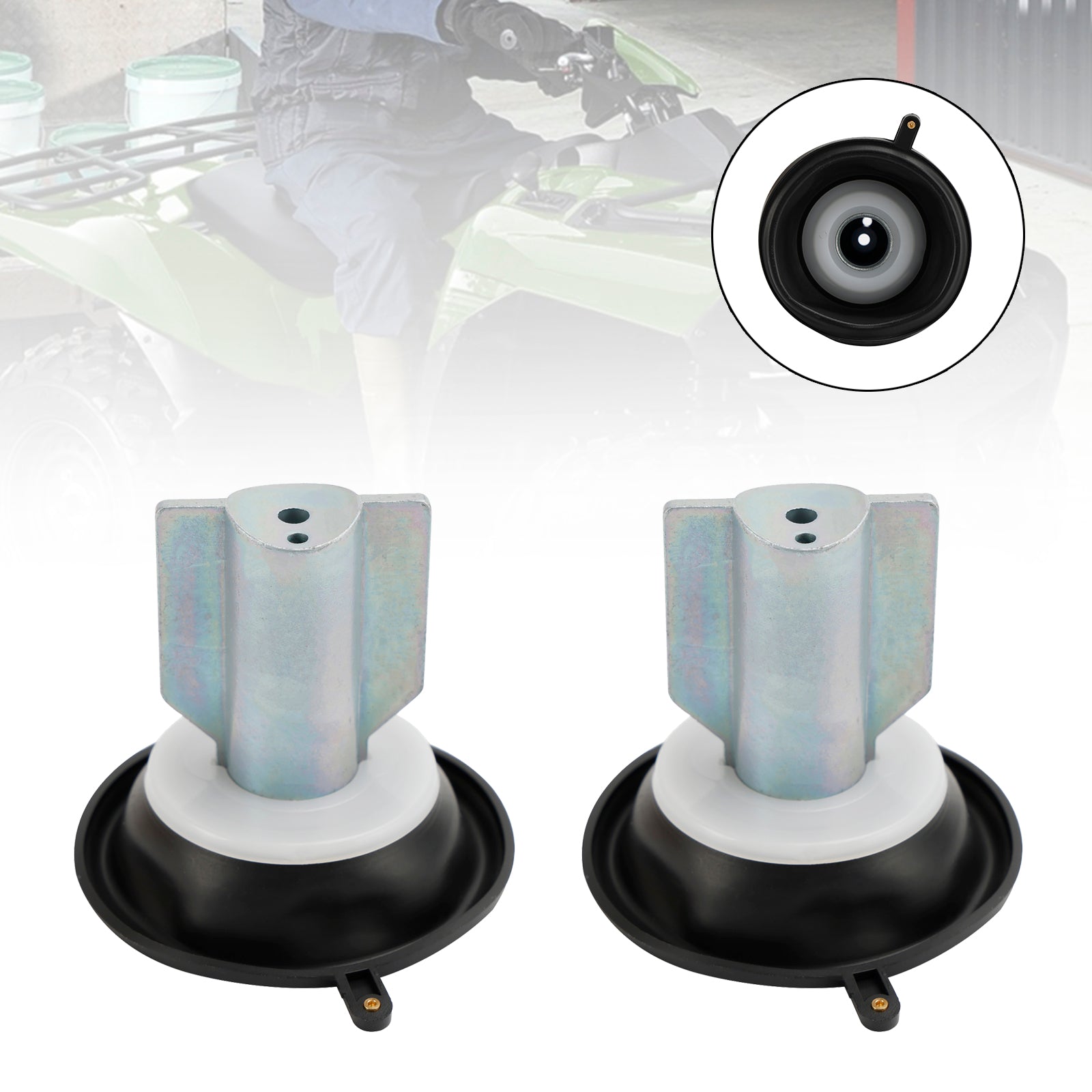 2 diafragma de émbolo de carburador apto para Kawasaki PRAIRIE 700 KVF650 KVF700