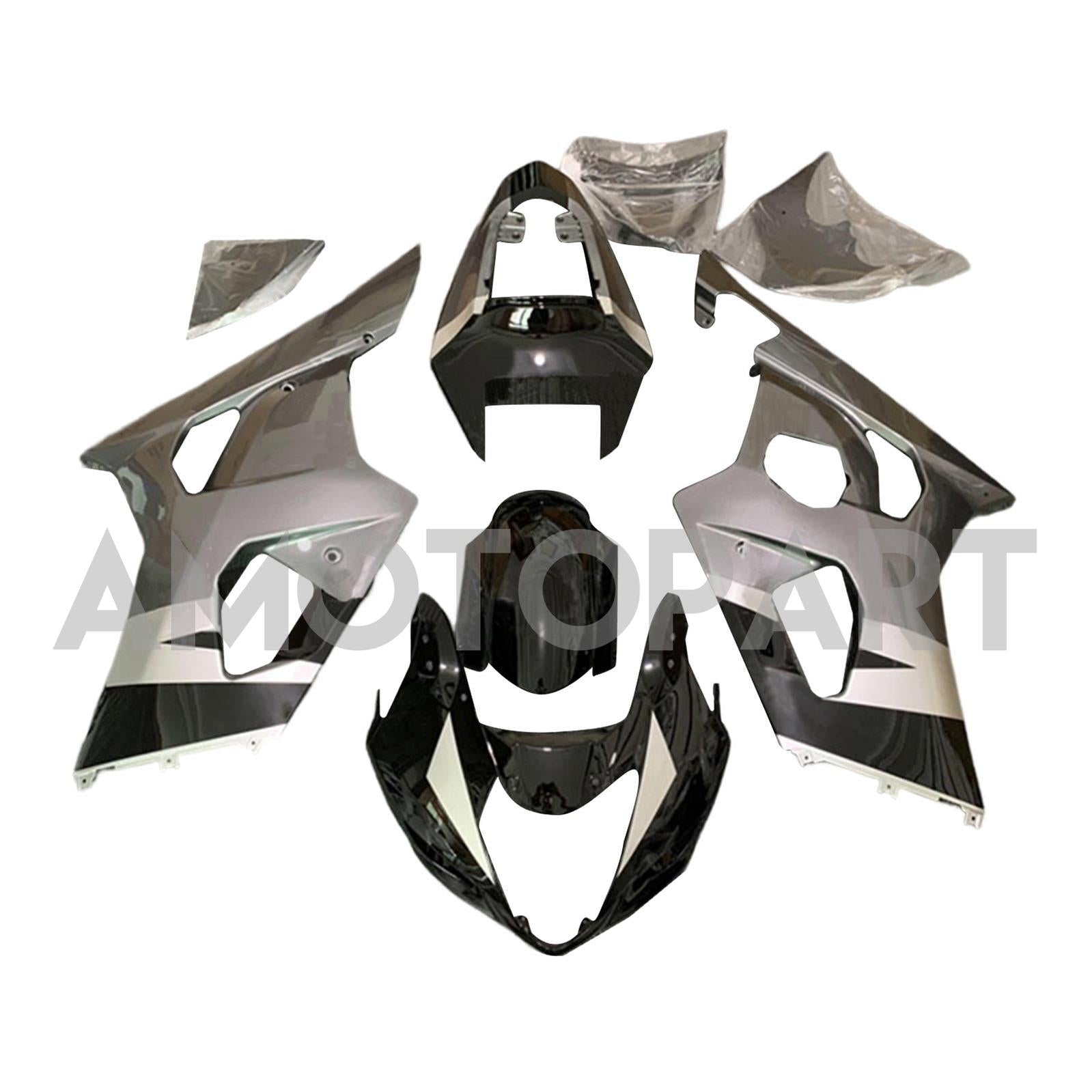 Amotopart 2004-2005 Suzuki GSXR 600/750 K4 Black & Grey Fairing Kit