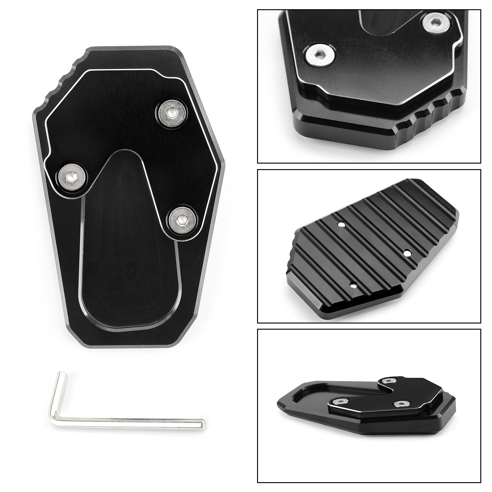 14-15 BMW R1200RT Motorcycle Side Stand Kickstand Pad Extension Plate Black