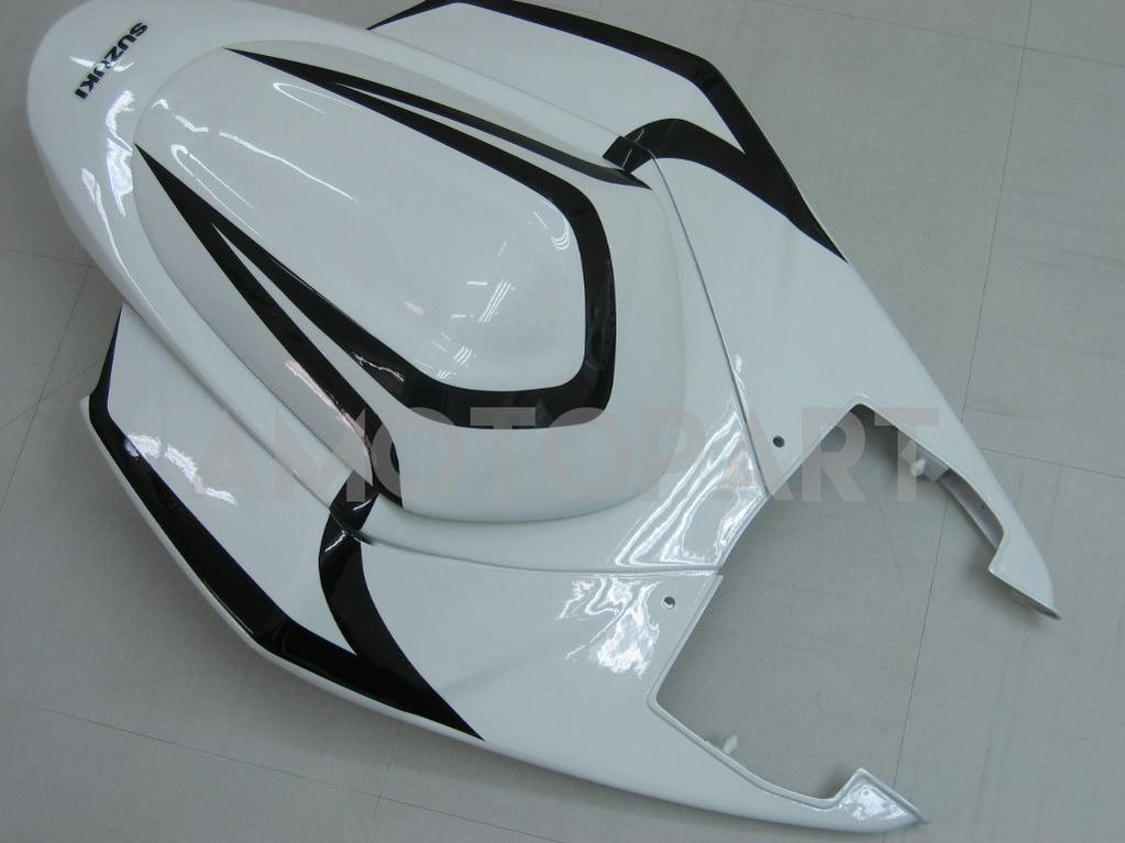 Amotopart 2005-2006 Suzuki GSXR1000 K5 Weiß mit schwarzem Streifenverkleidungskit