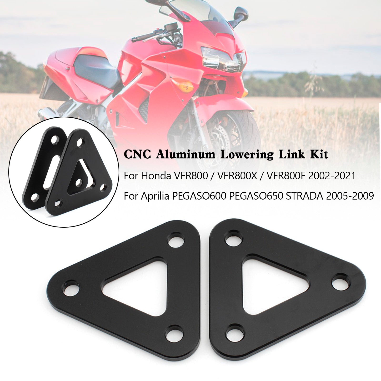 Kit de enlace de descenso de aluminio CNC para Honda VFR800 02-21 PEGASO 600 650 05-09